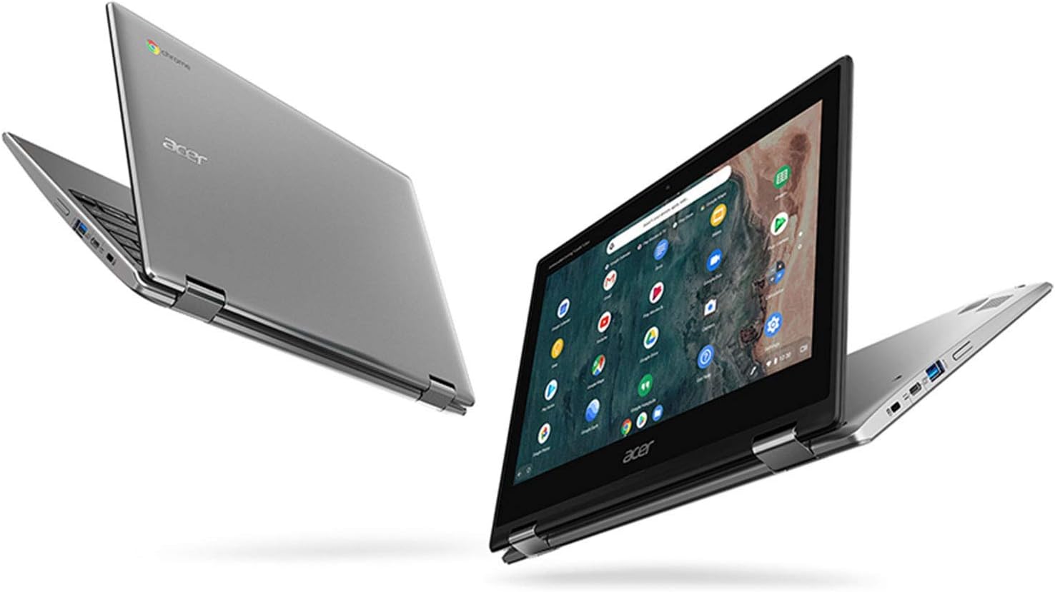acer Chromebook Spin 311 CP311-2H-C3KA Convertible Laptop, Intel Celeron N4000, 11.6" HD Touchscreen, 4GB LPDDR4, 64GB eMMC, Gigabit WiFi, Bluetooth 5.0 (Renewed)