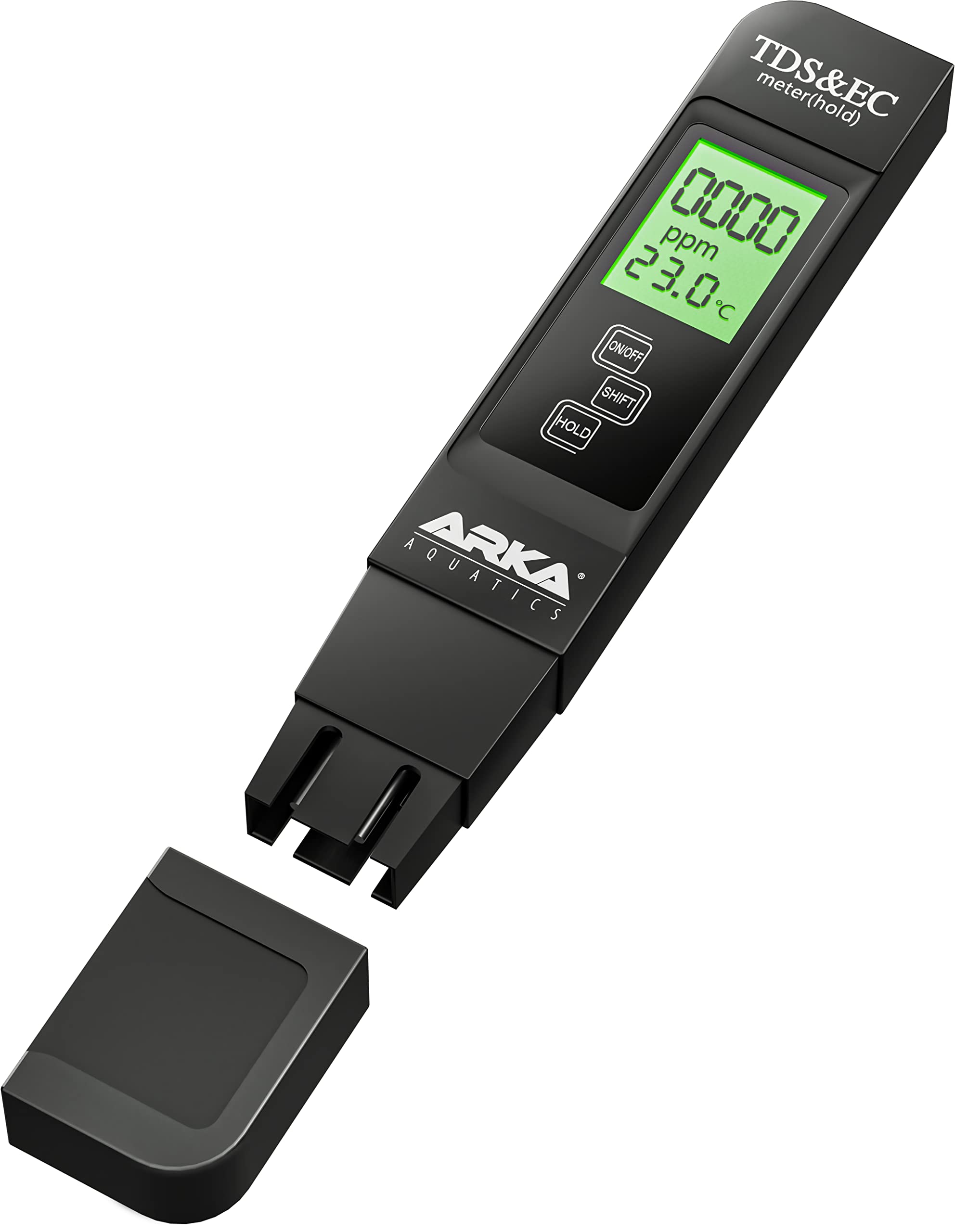 ARKA myAQUA TDS/EC Meter 3in1 - Mesure de manière fiable Les TDS, l'EC et la température. Solution d'étalonnage Incluse pour des mesures précises dans différents Types d'eau.