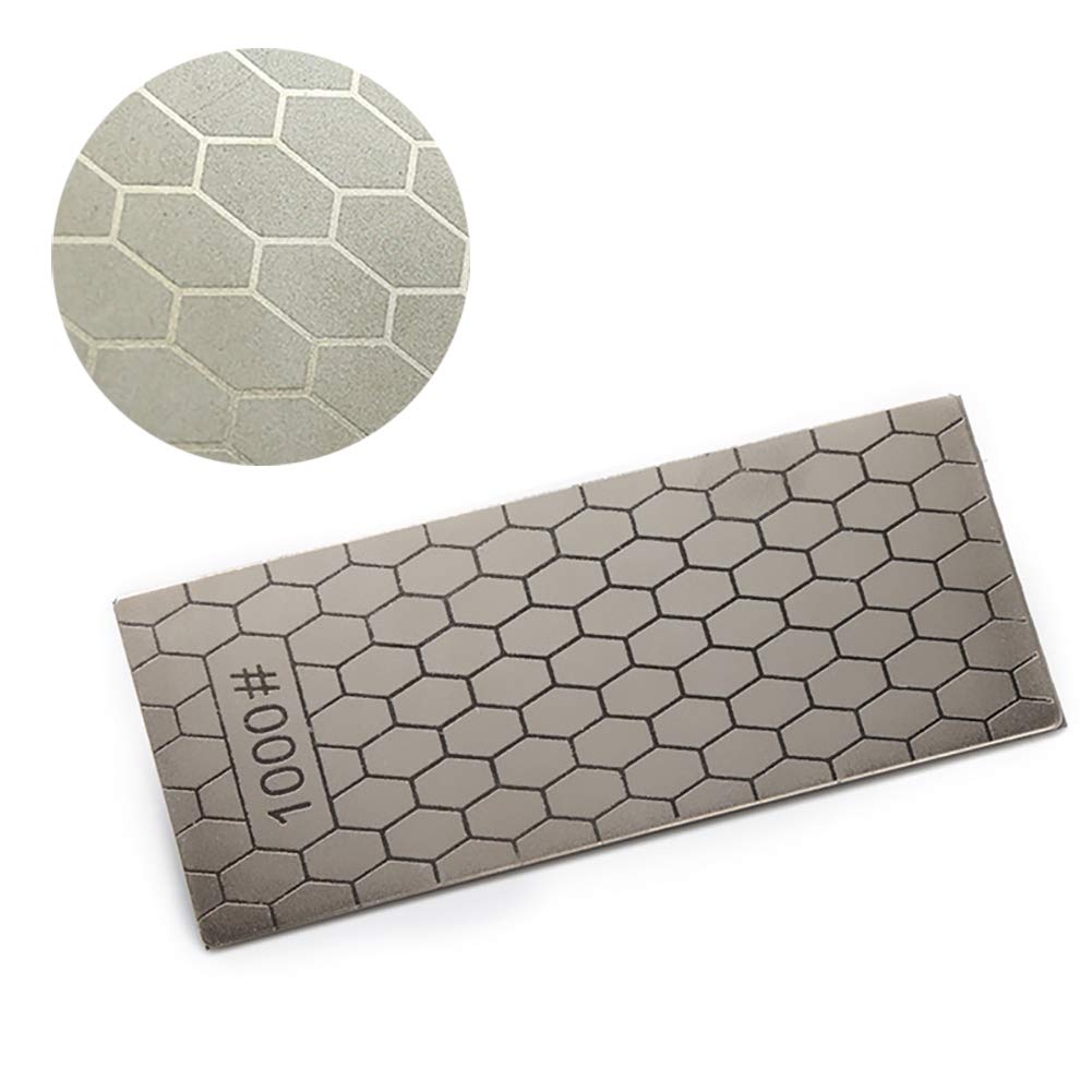 Pierre à Aiguiser Diamant 400 Grains - Plaque Rectangulaire Pour Couteaux, Outils, Skis (150x63 Mm)
