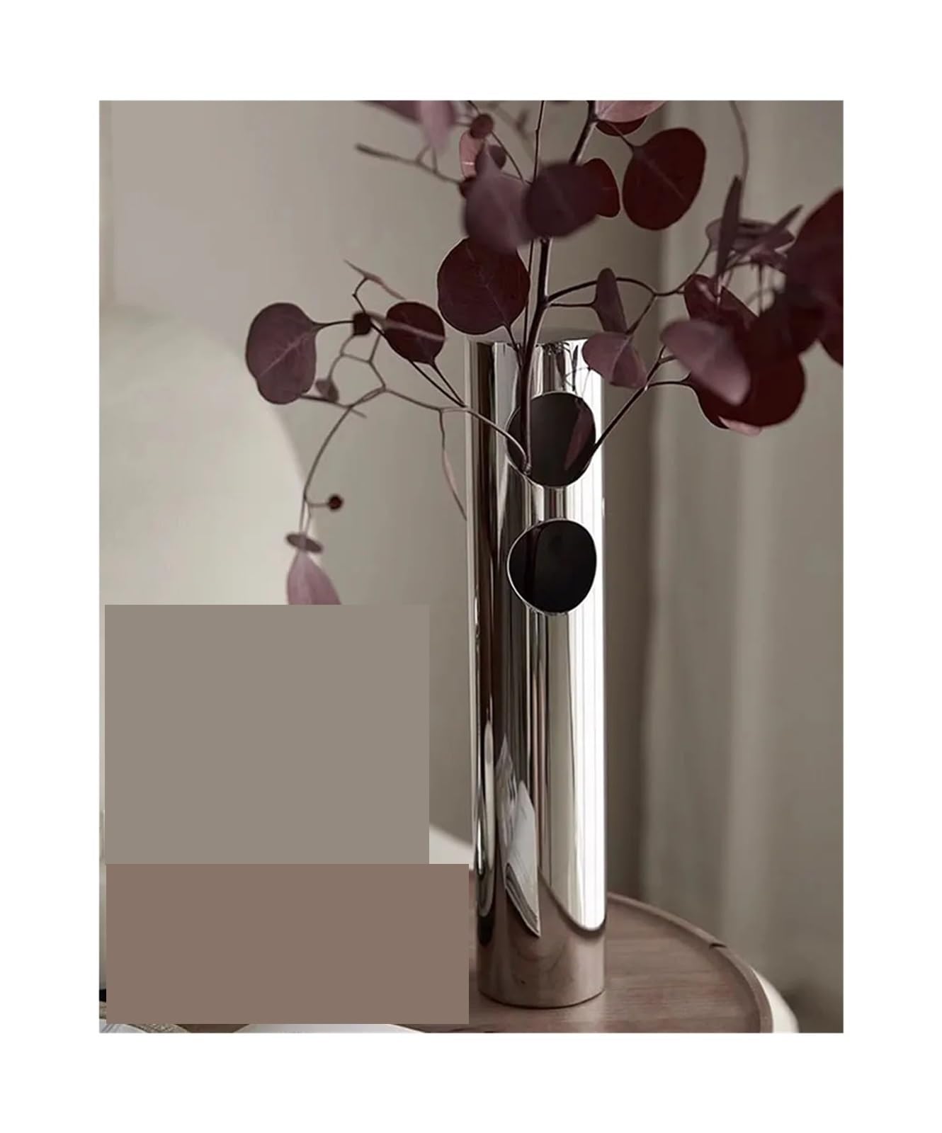 Flower Vase Decorative Centerpiece For Home Or Wedding 304 Stainless Steel, 9" Tall Silver for Wedding Table Centrepiece(7.6x21Hcm)