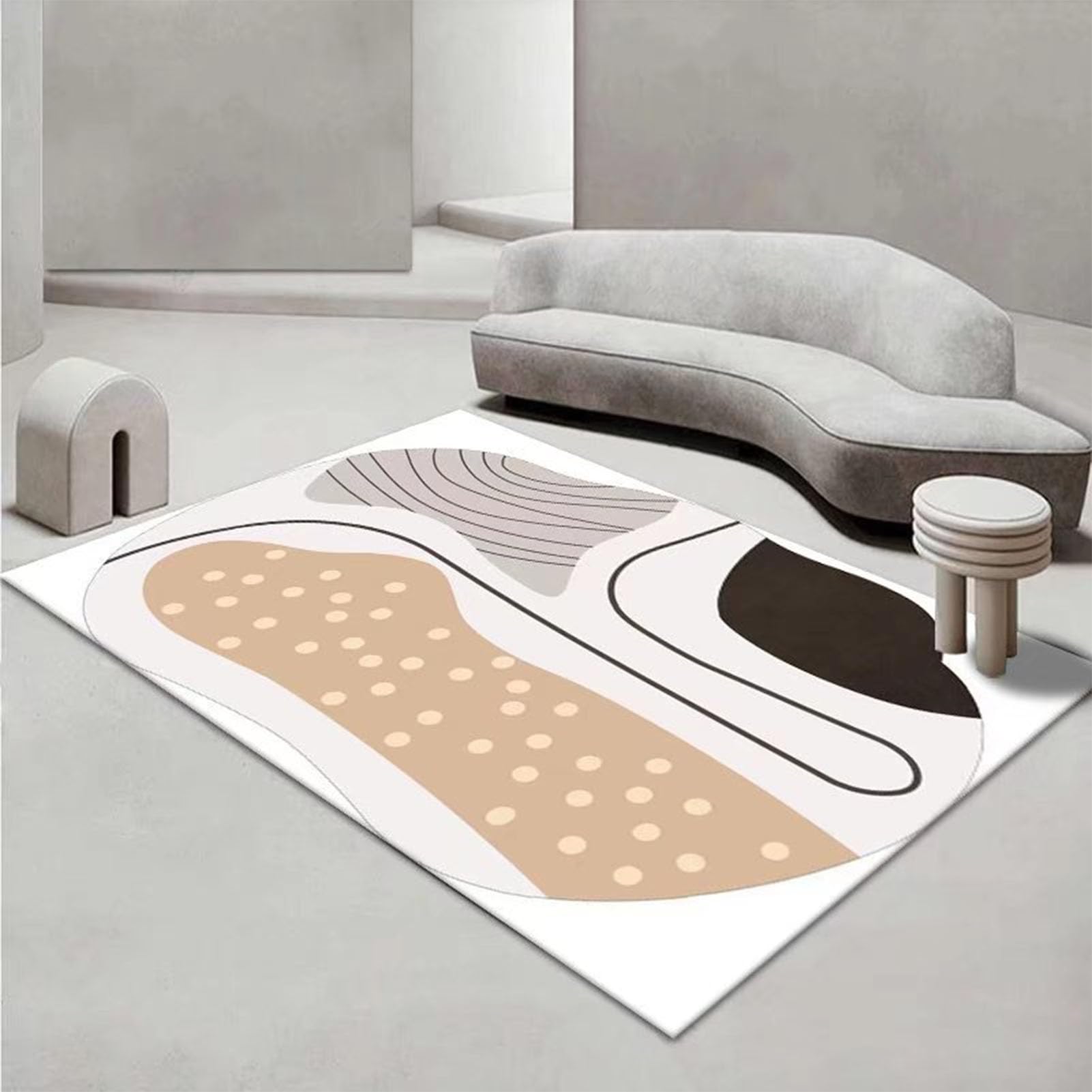 Tapis de salon géométrique moderne : un sol doux et facile à entretenir chez vous