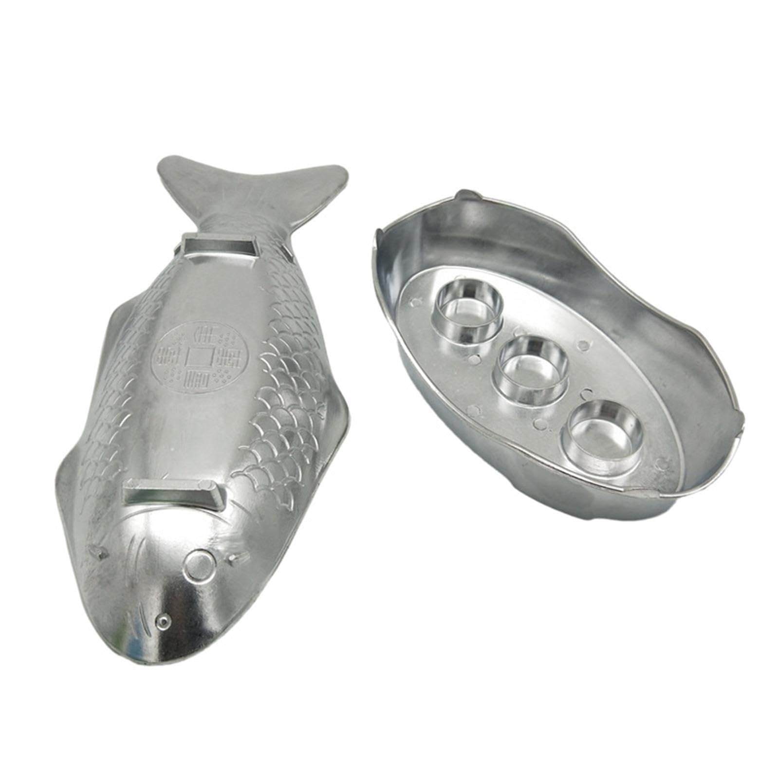 Amagogo Plancha para Asar, Bandeja para Hornear Pescado, Horno, Aluminio, Robusta Y Fácil de Limpiar, Ideal para Camping, Playa, Picnic, Fiestas Y Caravanas, 41.2x18.2x5.8cm