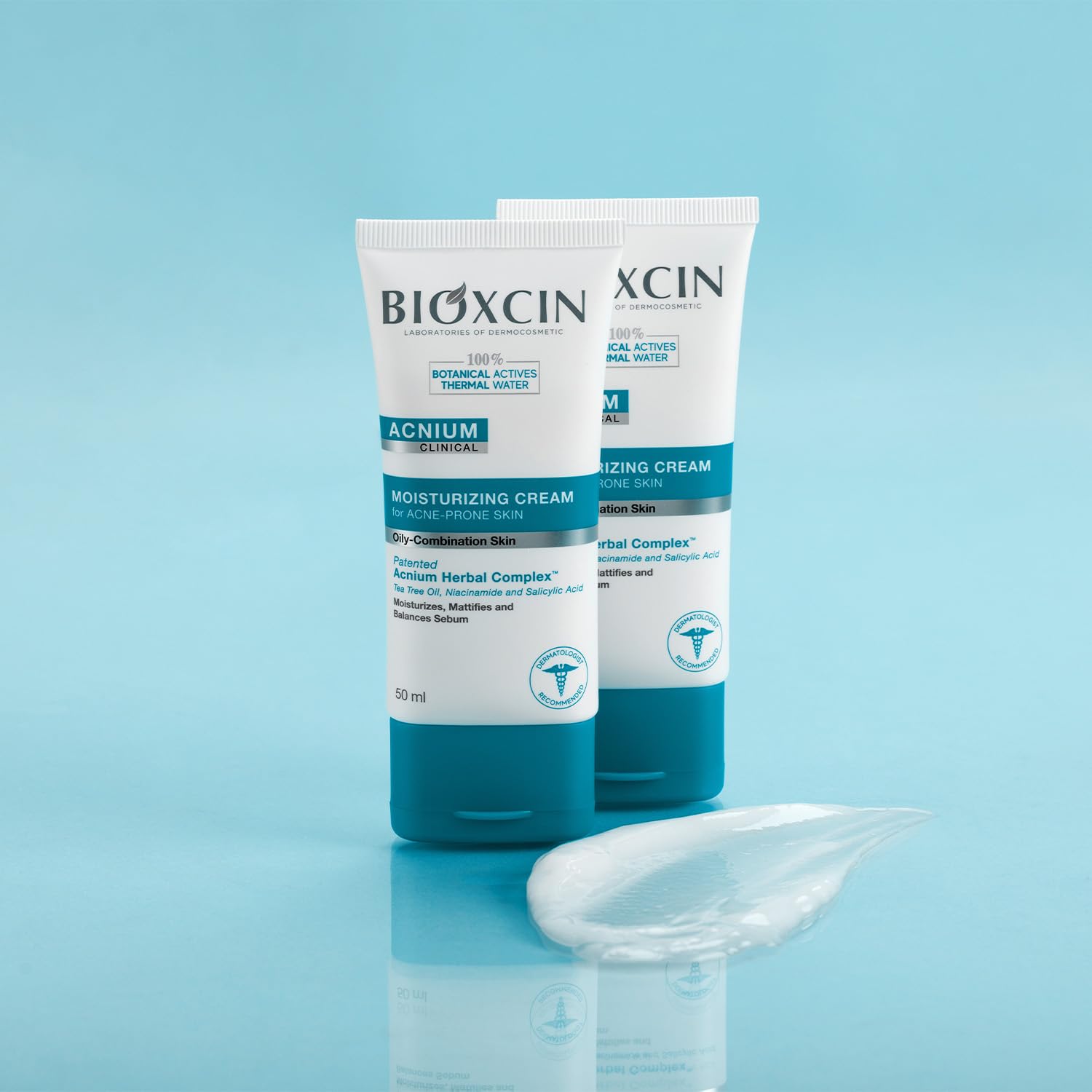Bioxcin Acnium Sebum Dengeleyici Nemlendirici Krem 50 ml – Yağlı ve Akneye Eğilimli Ciltler İçin Hafif Nemlendirici (4 paketi)