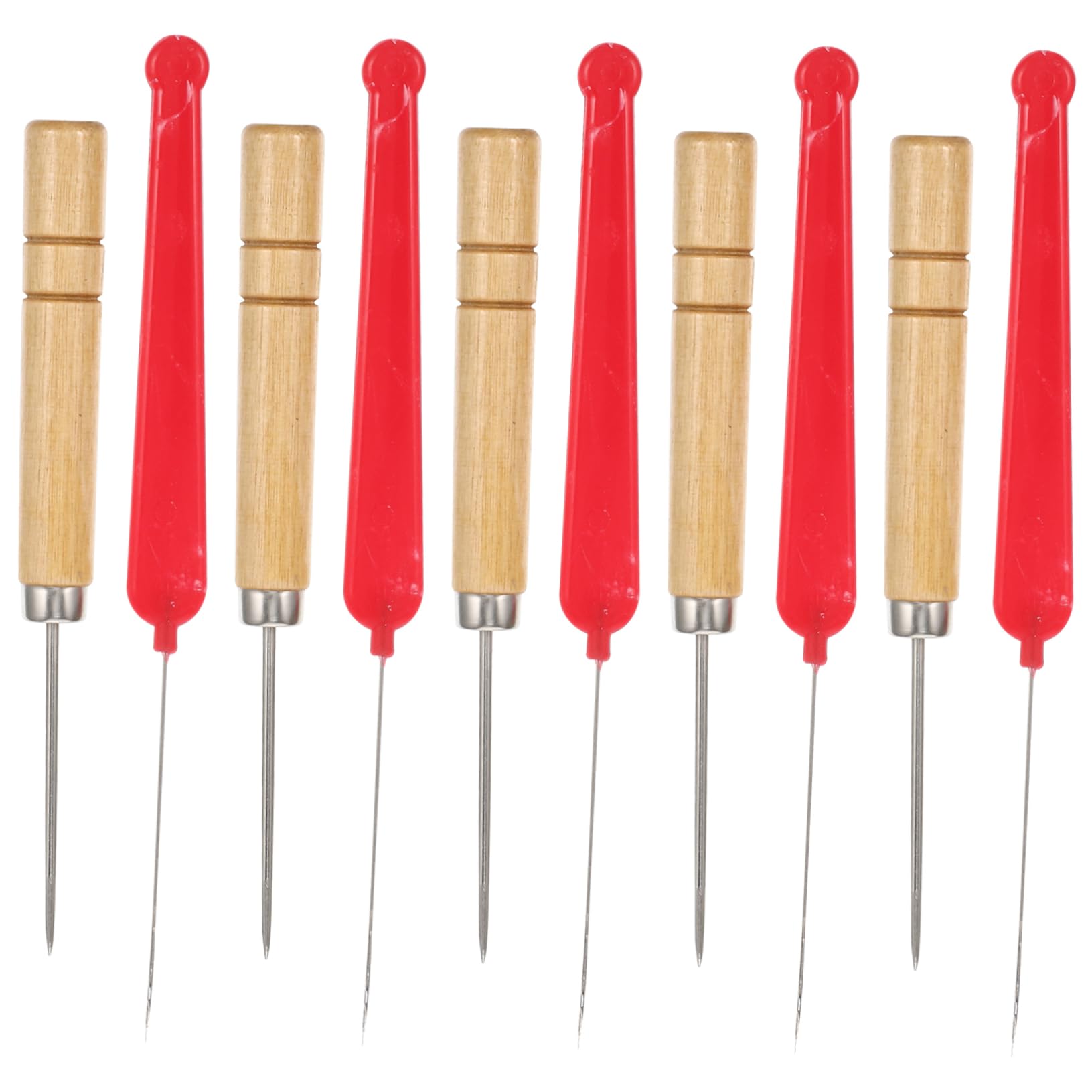 KONTONTY Professional Threading Awl Replacement Thread Flat for Jewelry Crafting Wooden Handle