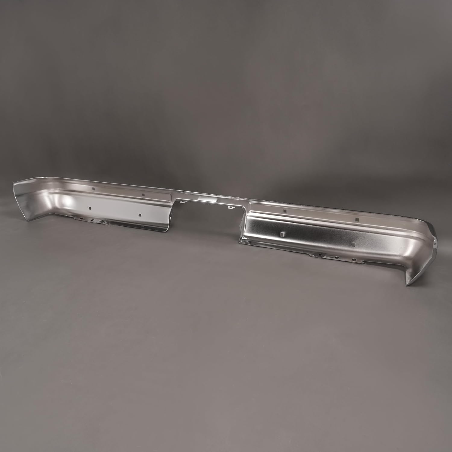 KUAFU Rear Bumper Face Bar Compatible with 1981-1991 Chevy Chevrolet Blazer GMC C/K/R/V 10 20 30 1500 2500 3500 Steel Chrome Silvery
