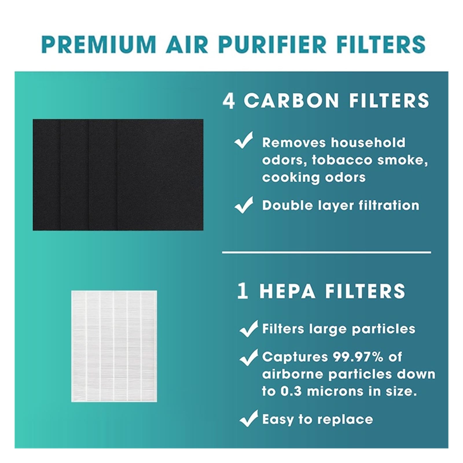 Filtro De Aire HEPA De Repuesto,Compatible Con Winix,PlasmaWave tamaño 1