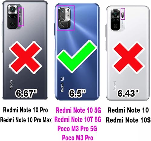 Miniatura 2 de Asuwish Funda de teléfono para Xiaomi Redmi Note 10 5G con protector de pantalla de vidrio templado y soporte delgado para tarjeta de crédito