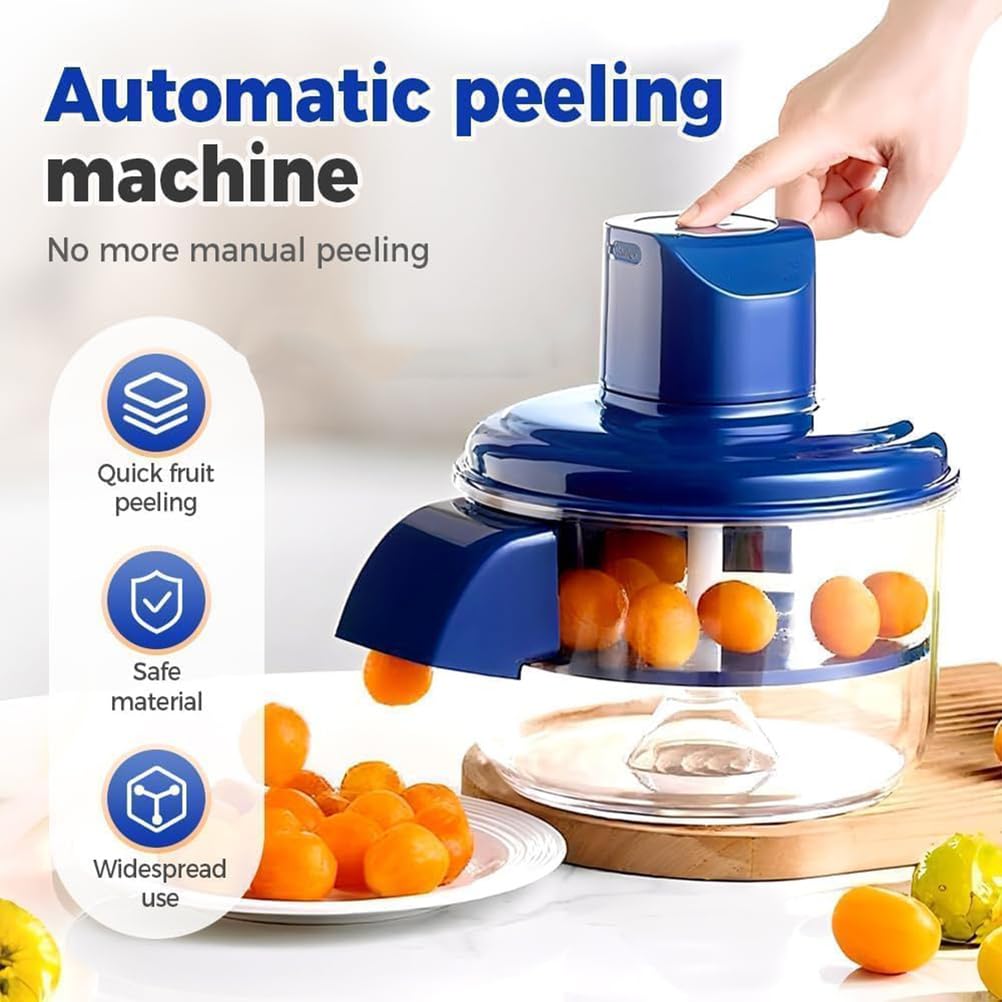 Pelador de Frutas y Verduras para Uso doméstico y Comercial, pequeño pelador de Frutas para Uso Comercial, pelador eléctrico de Frutas y Uvas para té con Leche