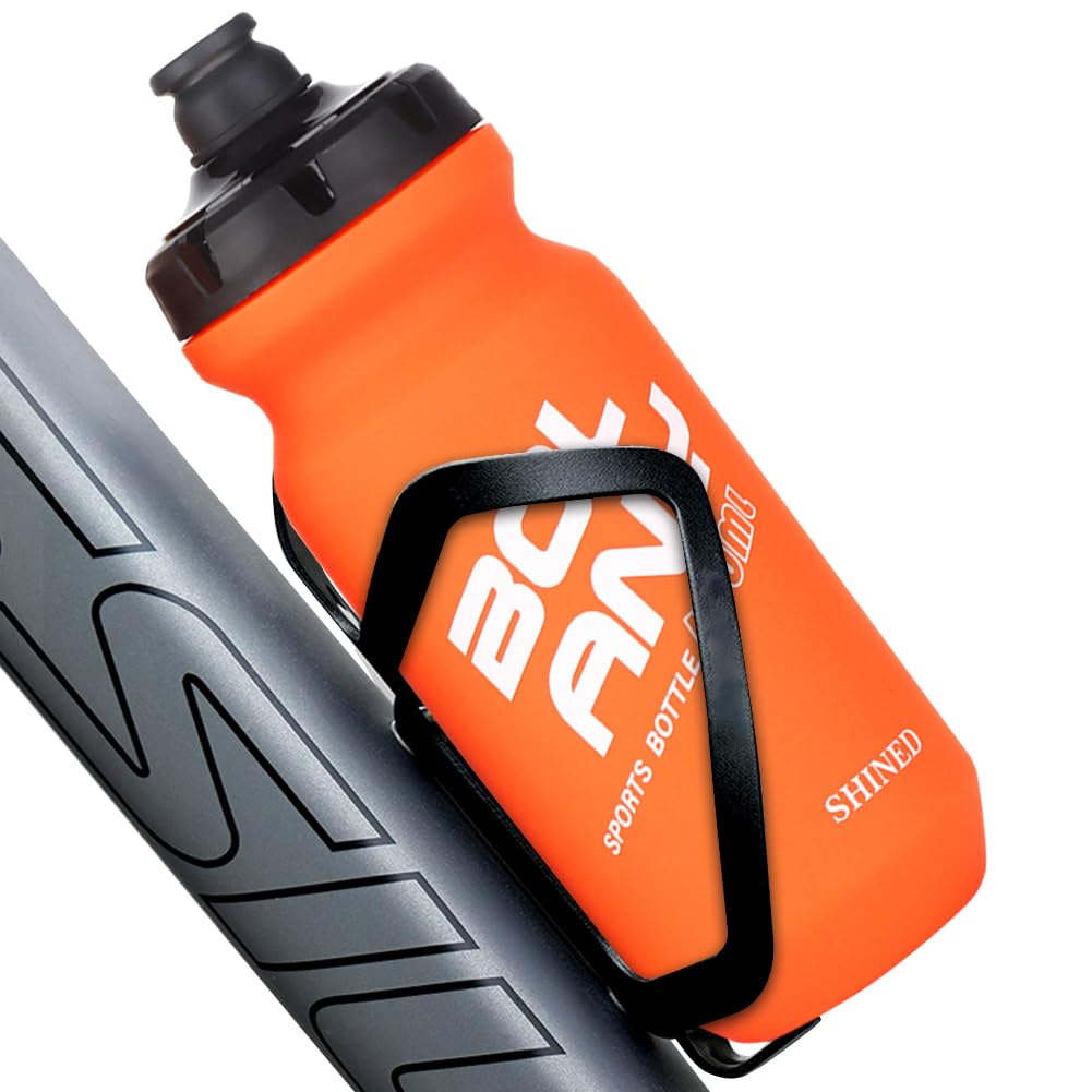 Fiorky Sports Water Bottle, 610ml Water Bottle Free Squeeze Bike Mountain Bottle Portable Drink Cycling Water Bottle for Cycling Hiking Climbing Running Sports Outdoors
