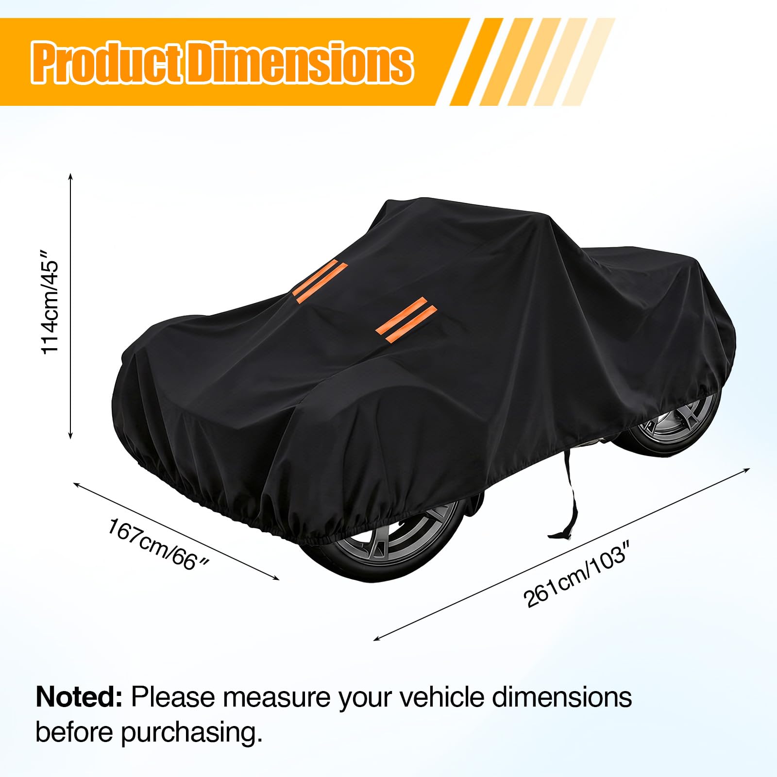 Housse de protection imperméable pour moto Can-Am Ryker – Protection contre la pluie et le soleil – Bâche anti-poussière pour vélo d'extérieur