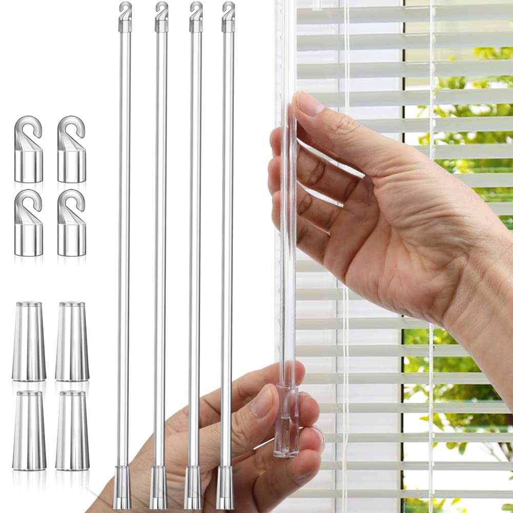 Varita para persianas de recambio, postes de inclinación transparentes para ventanas y puertas