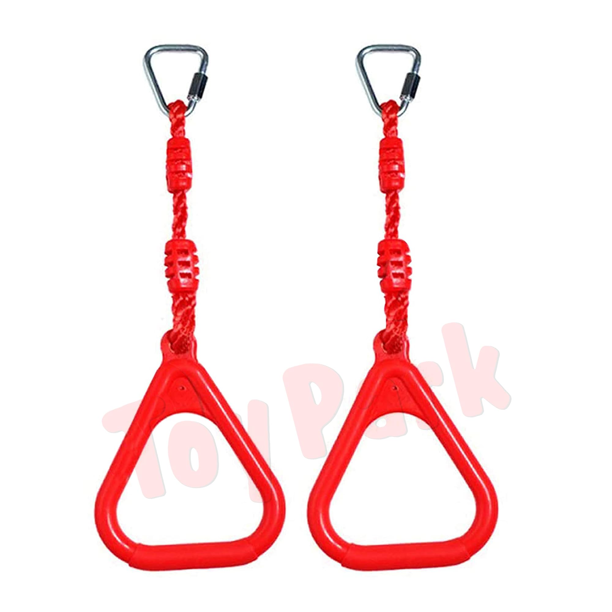 Toy Park Triangle Rings Set of 2 with Delta Quick Links – Monkey bar Rings (Red) (B08HKD1TNK) Amazon Price History, Amazon Price Tracker