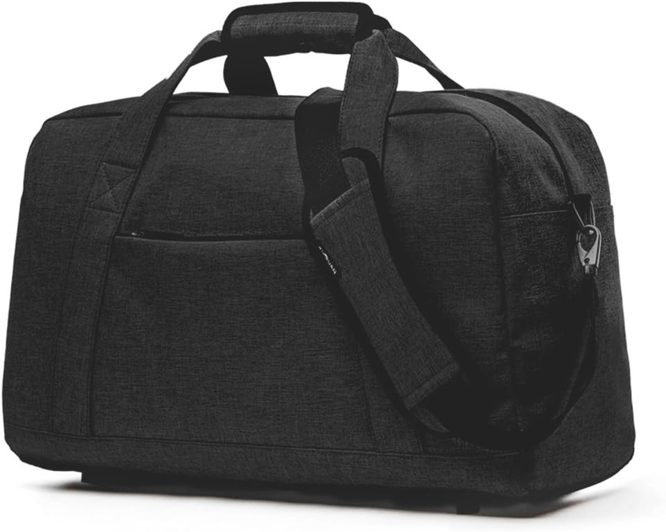KEYNEW 18'' Canvas Carry On Tote Bag Getaway Overnight Weekend Zipper Bag with Strap for Men Women