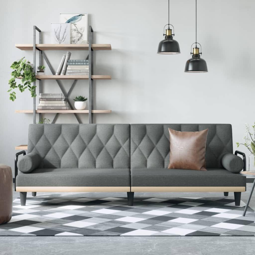 Sofa Bed Dark Gray Plywood Living Room Furniture