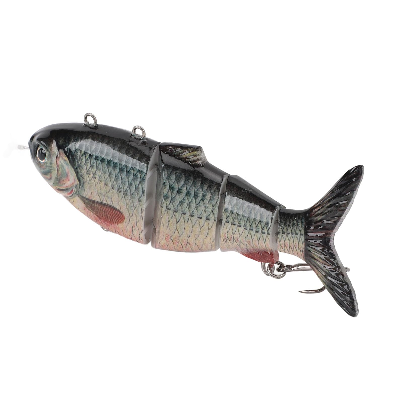 Esche Elettriche da Pesca per Nuoto Robotico, Esca Automatica Multi Snodabile Ricaricabile Tramite USB con Luce a LED per la Pesca