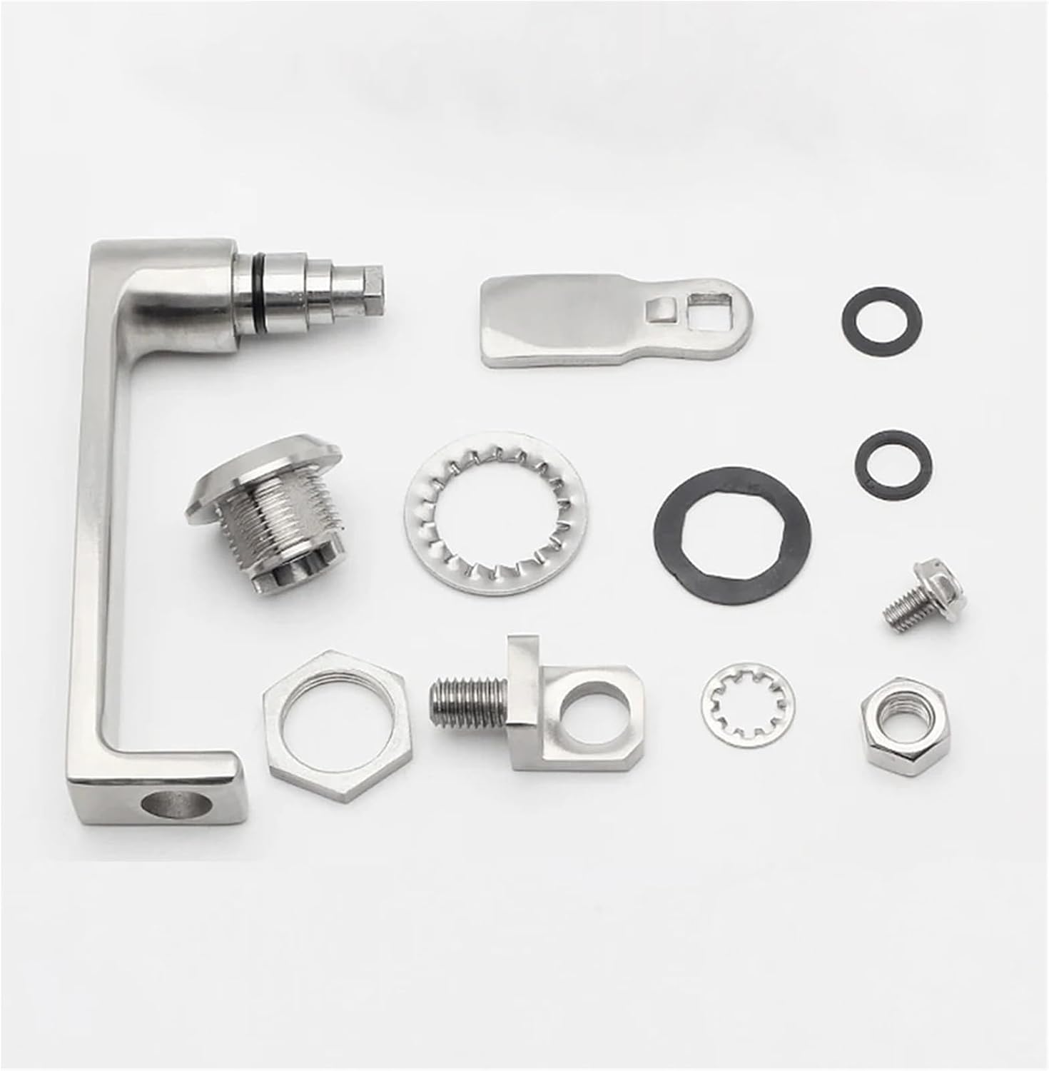 MS868 Stainless Steel Handle Lock with Hanging Handle Power Cabinet Door Lock Central Cabinet Handle Lock 1Pcs(304 Stainless Steel)