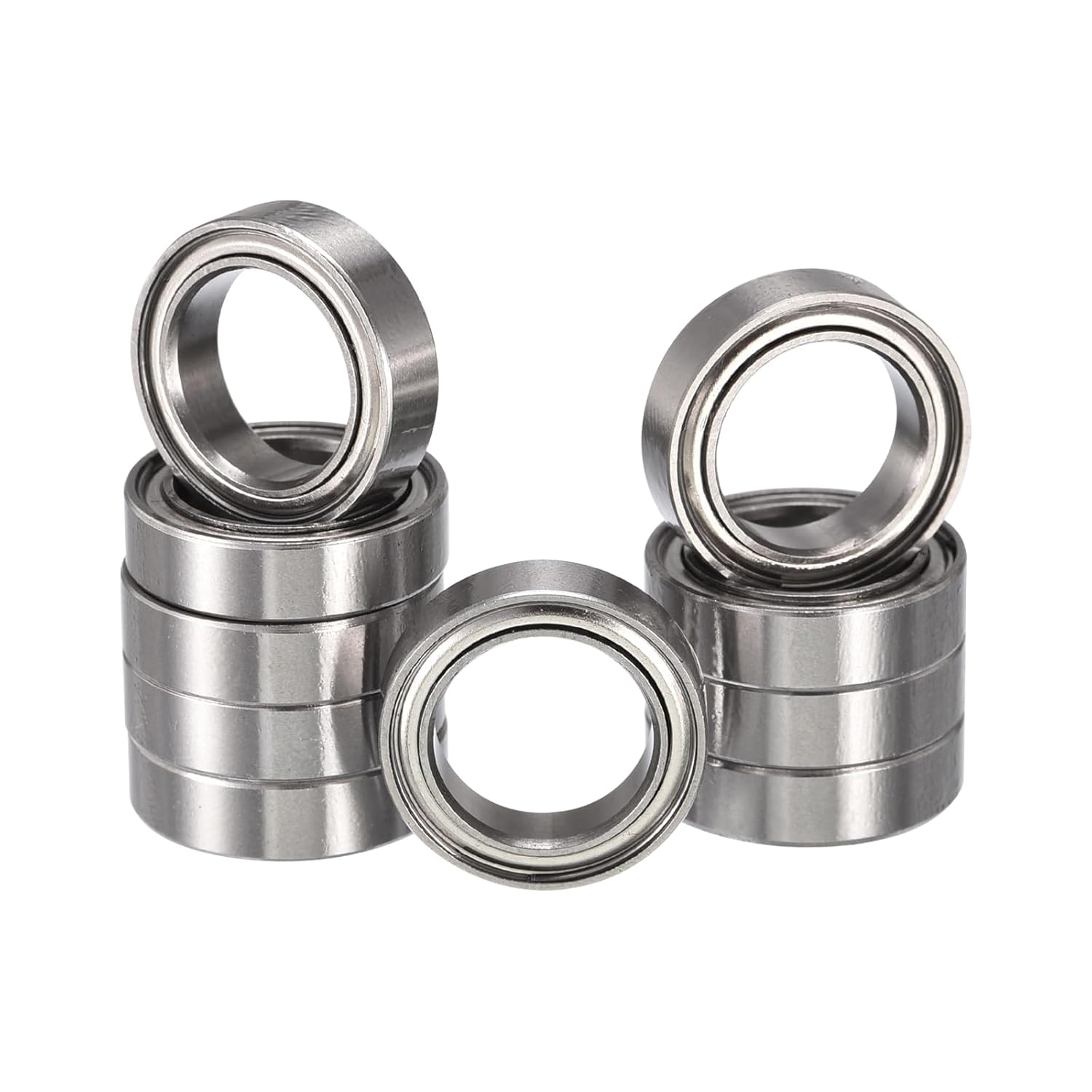 R166ZZ Deep Groove Ball Bearings, ID 3/16" x OD 3/8" x Width 1/8" Miniature Bearings, Double Metal Shielded Ball Bearing Chrome Steel Z2 Lever 10pcs