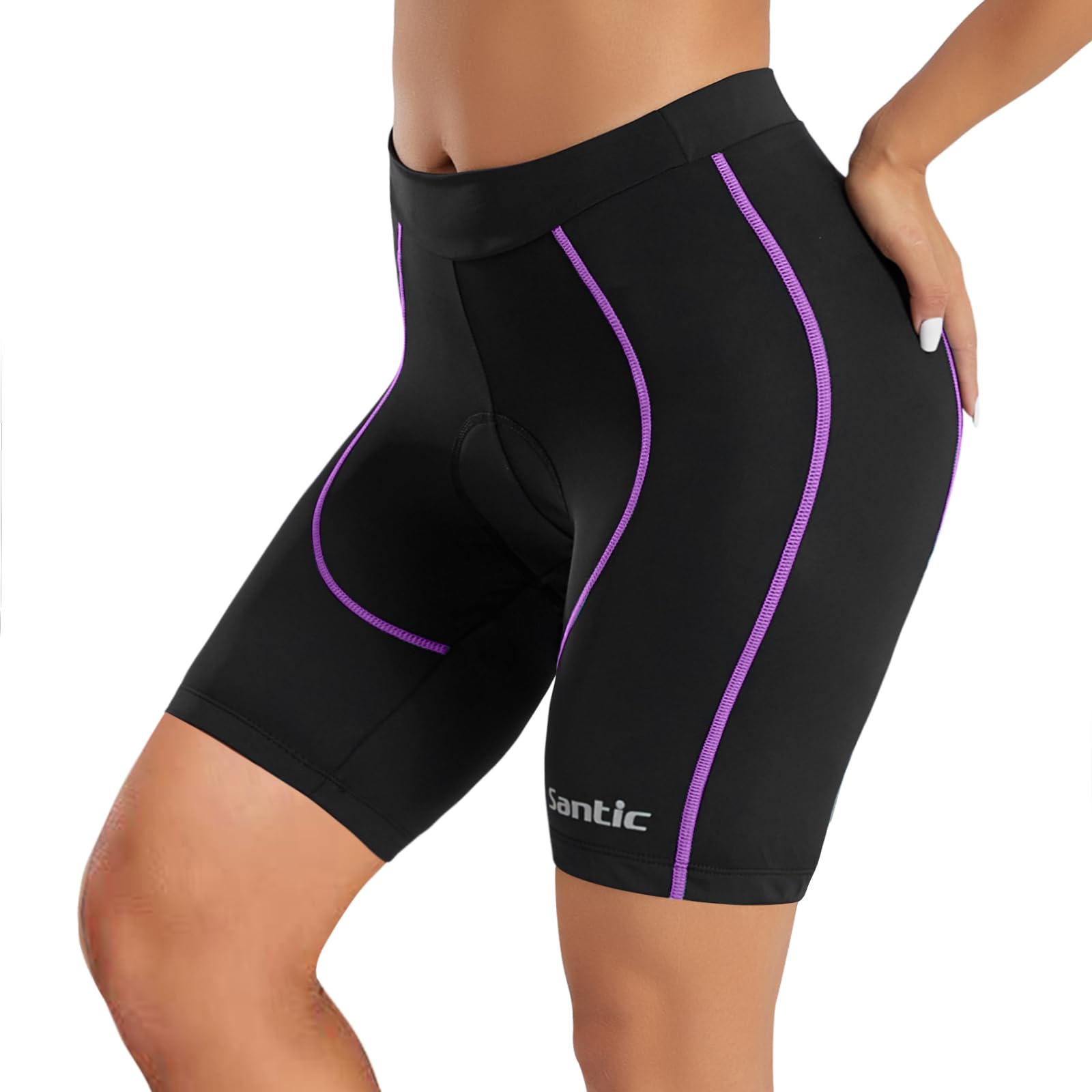 Santic Cycling Shorts Padded High Waisted
