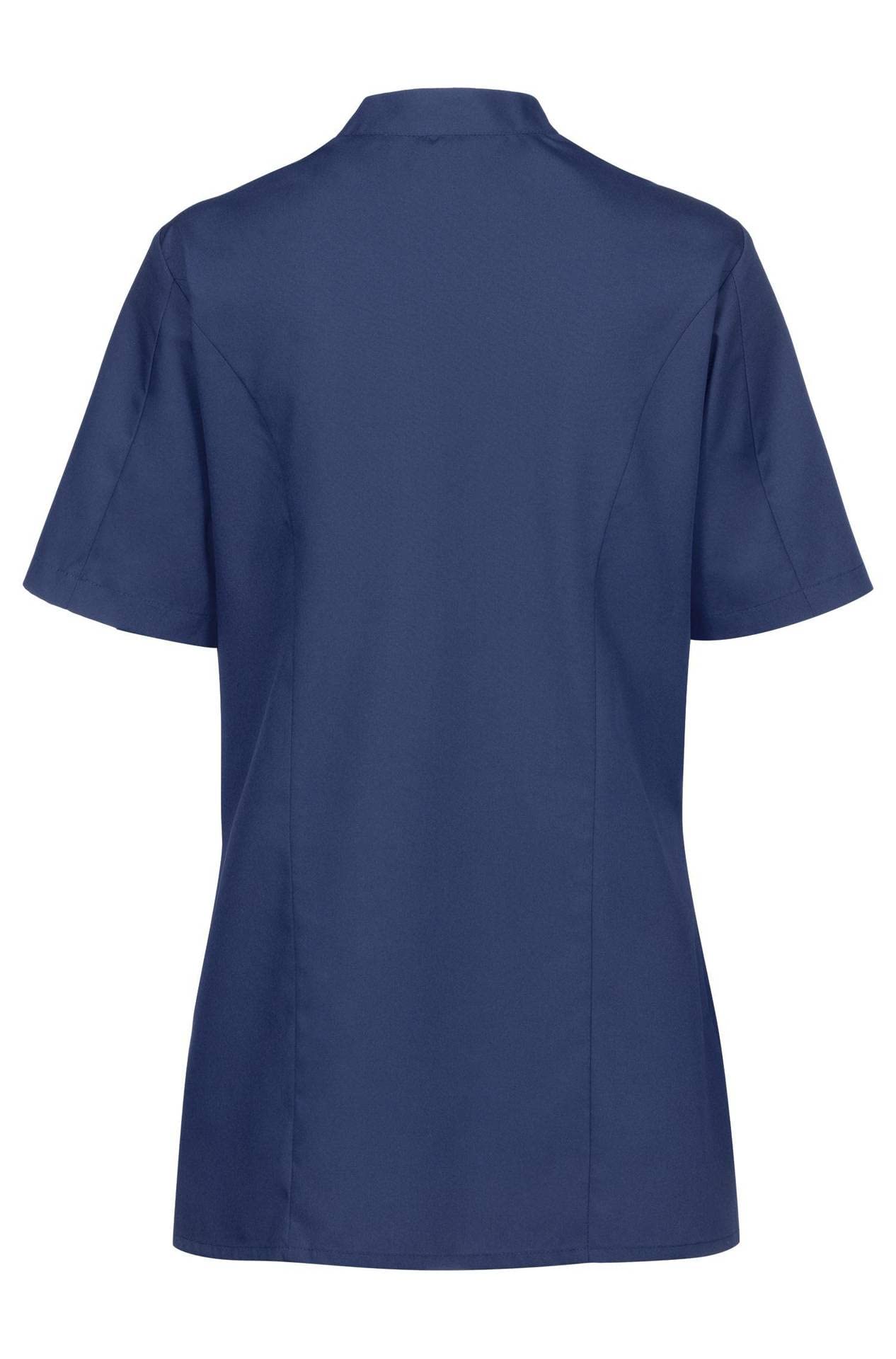 GREIFF Care 5110 Kasack Damen – Kurzarm mit Stehkragen – Asymmetrische Perlmutt Druckknopfleiste – 2 aufgesetzte Taschen inkl. Keyloop – Regular Fit - Ideal für Medizin und Pflege