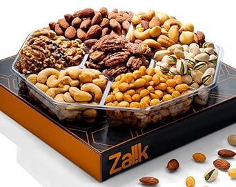 Holiday Nuts Gift Baskets for Families, 7 Variety Christmas Gift Basket, Healthy Gourmet Food Gifts for Delivery Prime, Fresh Fruit Nut Gift Box, Sympathy Gifting Ideas for Men Woman Mom Dad Grandma