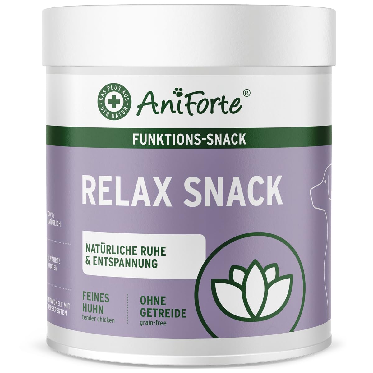 AniForte Relax Snack für Hunde 300g - Natürliche Entspannung & Beruhigung, Anti Stress Snack, mit Baldrian, Melisse, Rosmarin, unterstützt bei Stresssituationen, Angst, Nervosität