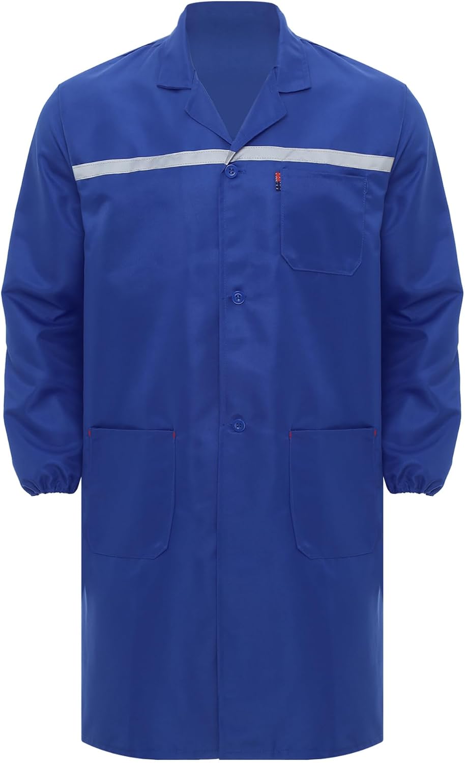 YiZYiF Mens Workshop Uniform Work Coat Long Sleeve Wear Resistant Lab Jackets Mechanical Workwear