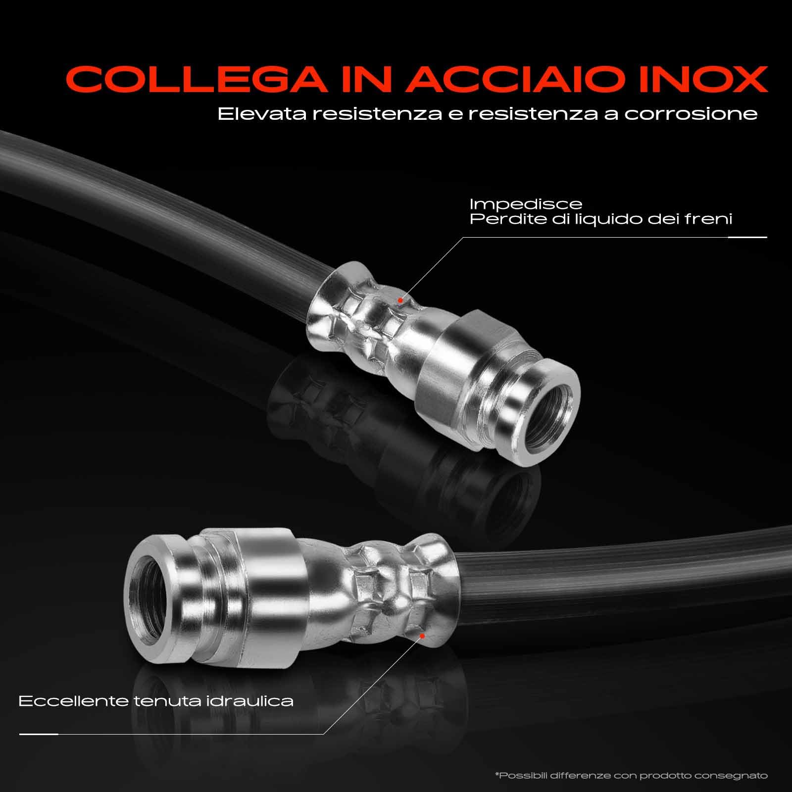 Frankberg Tubo Freno Anteriore Compatibile con T.o.u.a.r.e.g 7P5 7P6 T.o.u.a.r.e.g 7L6 7L7 7LA Q7 4LB C.a.y.e.n.n.e 9PA Replace# 2204944