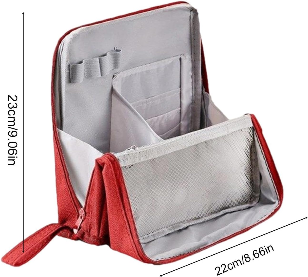Makeup Travel Bag Waterproof Large Capacity Portable Cosmetic Bag, Wine Red, Refer to description, Unisex image 5
