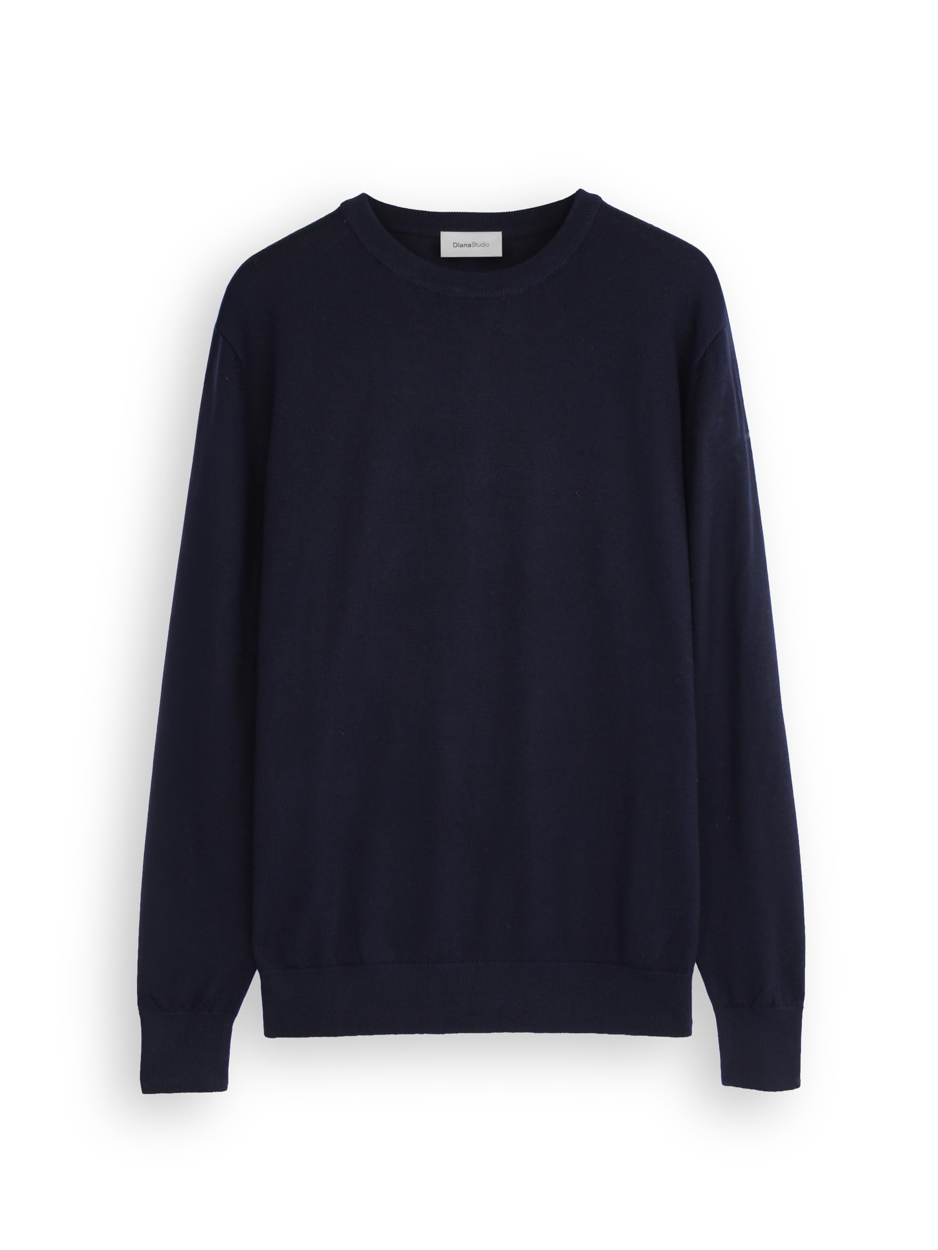 Diana Studio - Maglione Girocollo Basico in 100% Lana Merino, Uomo, Tinta Unita, Maniche Lunghe, Regular Fit