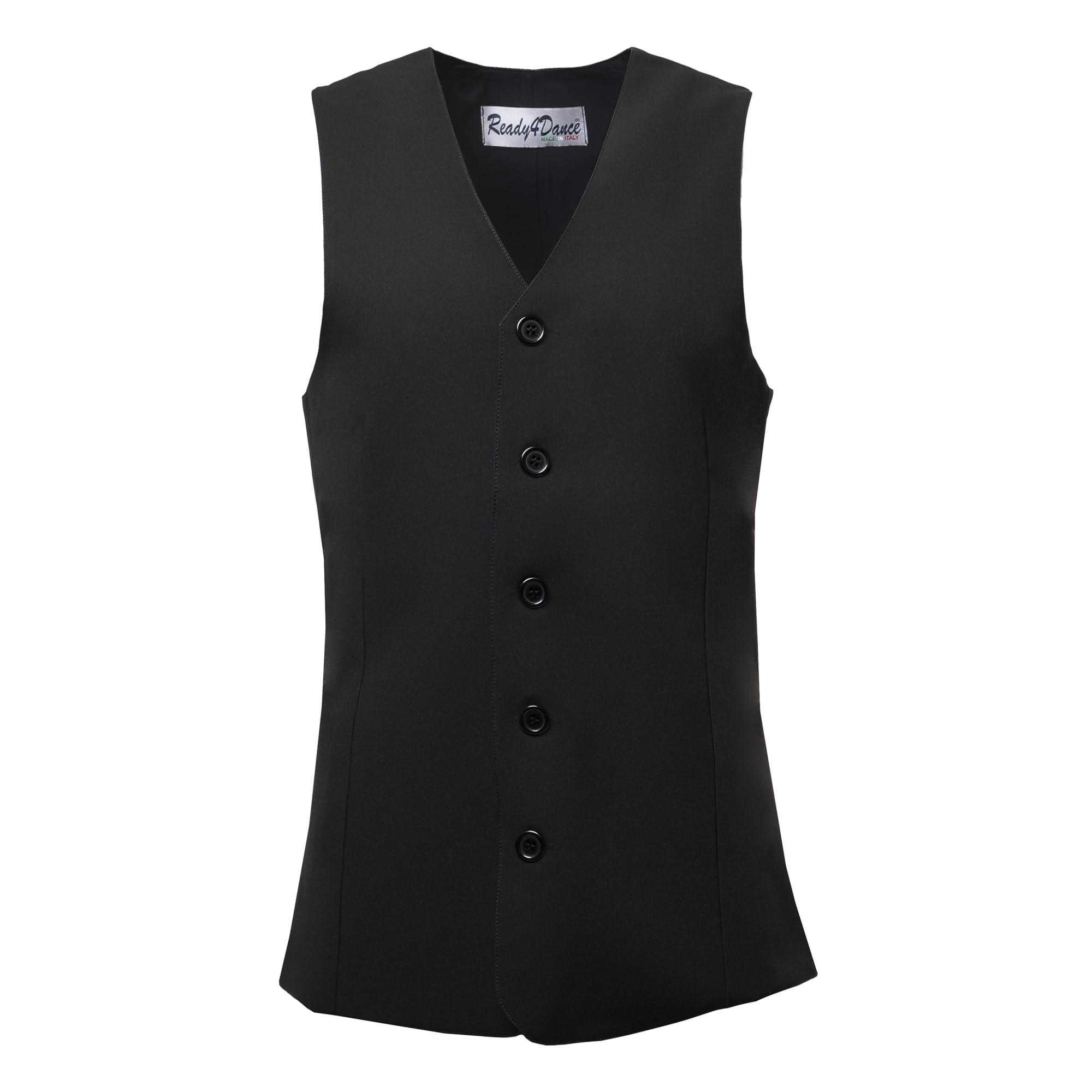 Gilet Uomo Berlino Made in Italy per Danza Standard e Ballo da Sala, Elegante e Confortevole, Nero, Taglie S - 4XL