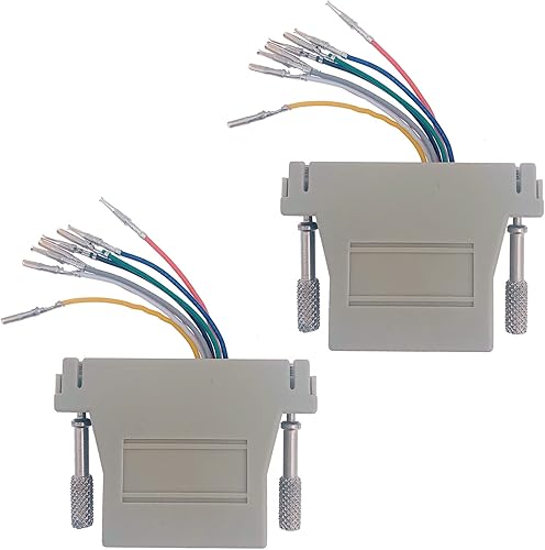 Jienk Adaptador modular DB25 hembra a RJ45, adaptador DB25 a RJ45 hembra Jack Ethernet