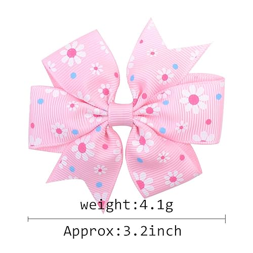 Miniatura 35 de Choicbaby Lazos para el pelo para niñas, 3 pulgadas, molinete de cinta de grogrén para niñas pequeñas, paquete de 80