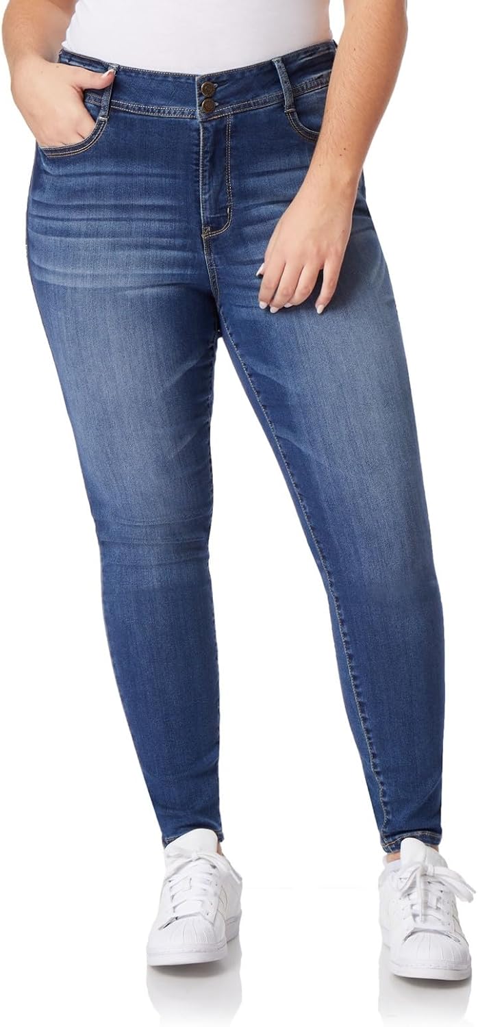 WallFlower Women’s Ultra Fit Mid-Rise Insta Soft Denim Juniors Jeans (Also Available in Plus Sizes)