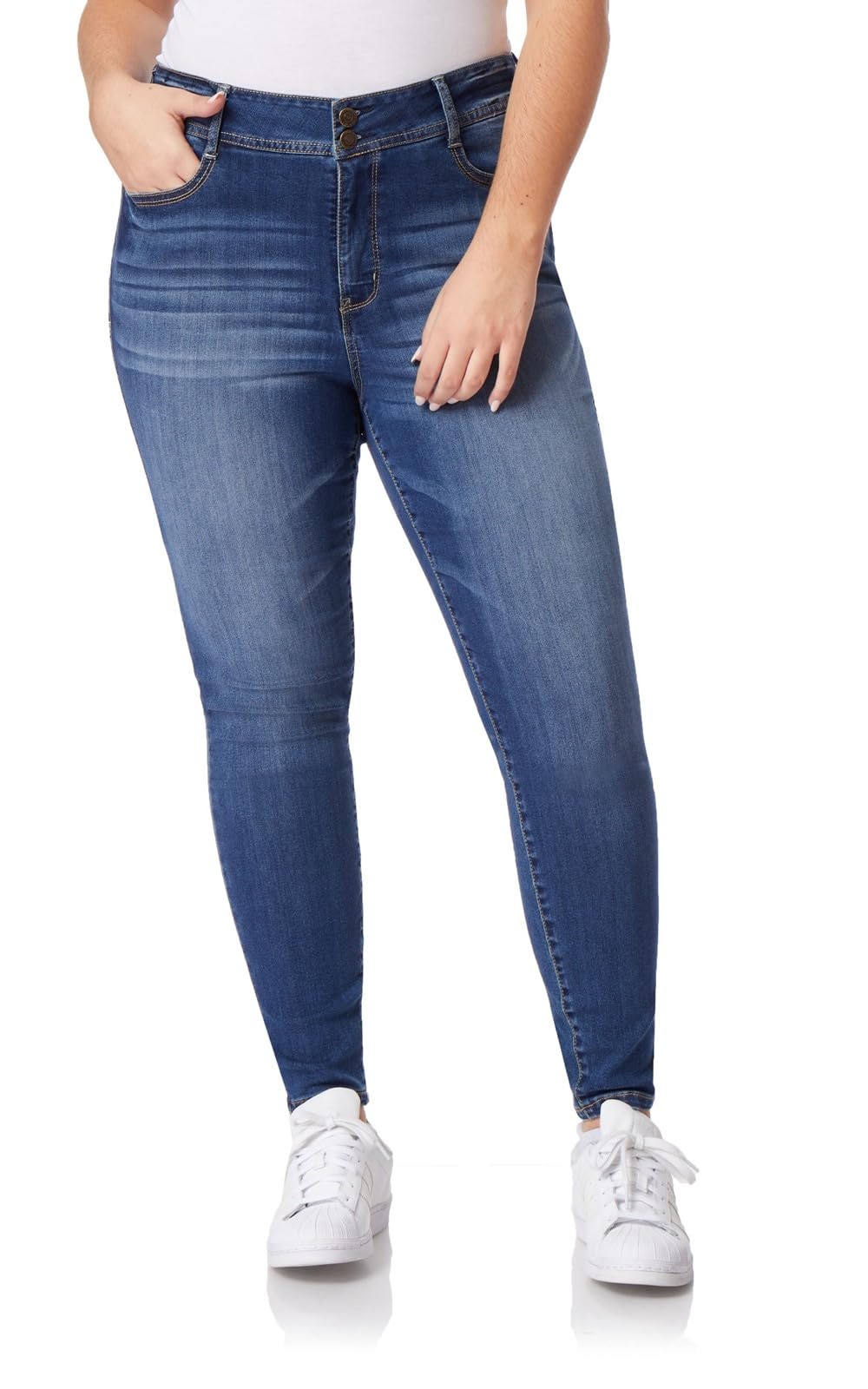 WallFlower Women's InstaSoft Ultra Fit Skinny Jeans, Hayden, 17 Short