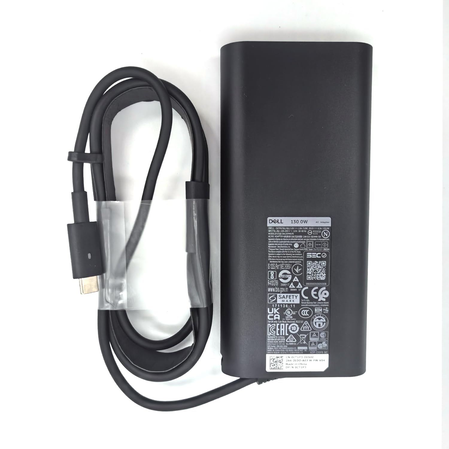 Dell Laptop Charger 130W USB C Type C AC Adapter,Precision 3551 3560 3561 3570 3571 5470 5550 5560 5570 5750 5760 5770 AC Charger, Black, DA130PM170