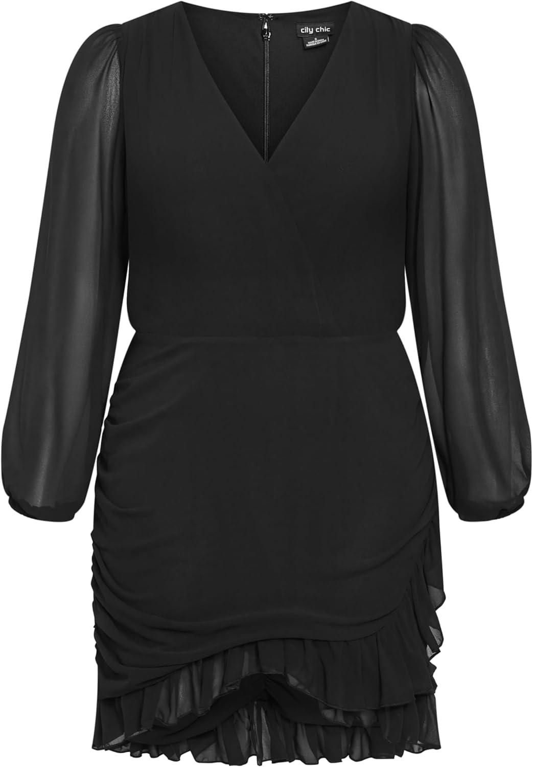 City Chic Womens Kitty V Neck Mini Dress - Image 4