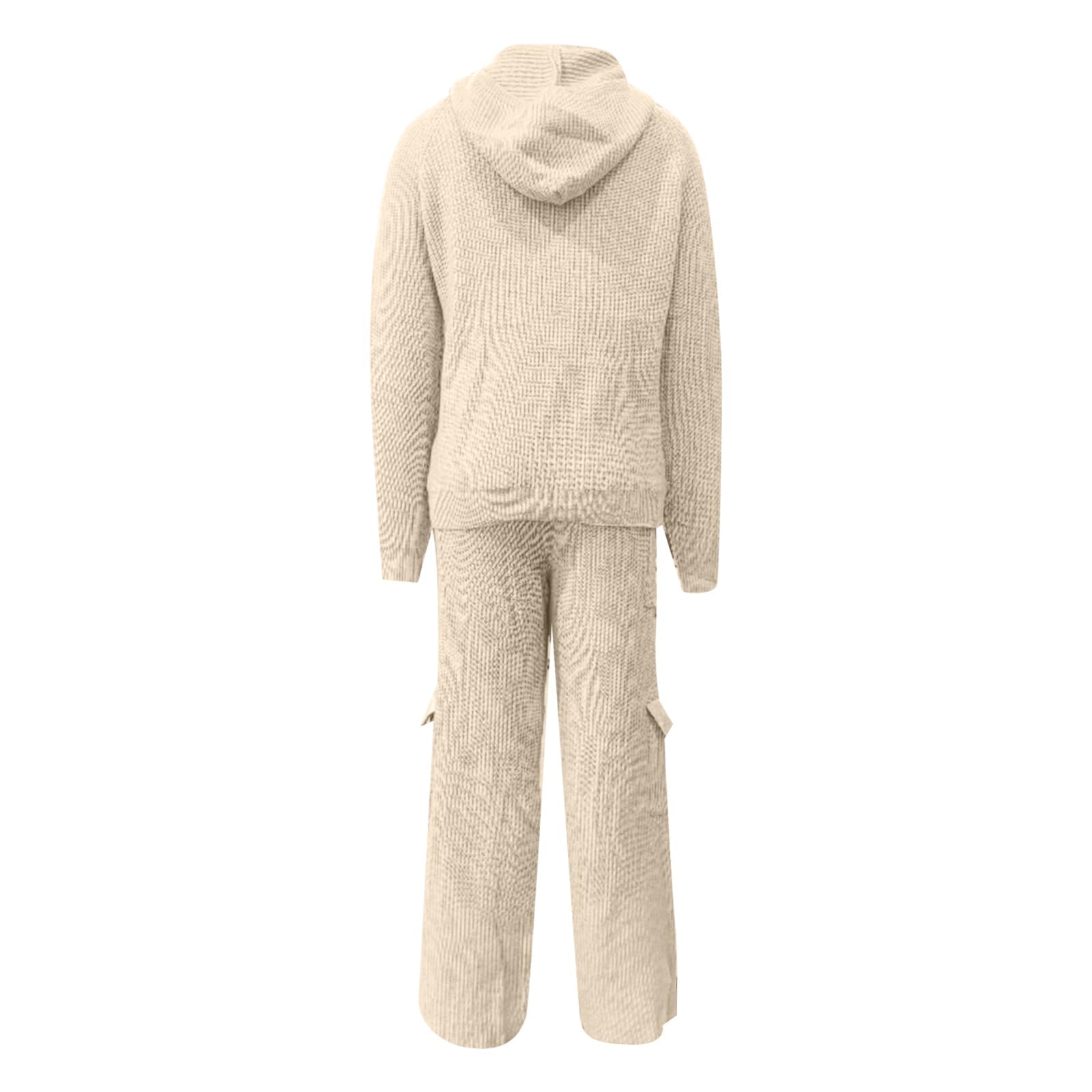 Completo Donna Sportiva Maglia Con Cappuccio Coulisse Pantaloni Tasche