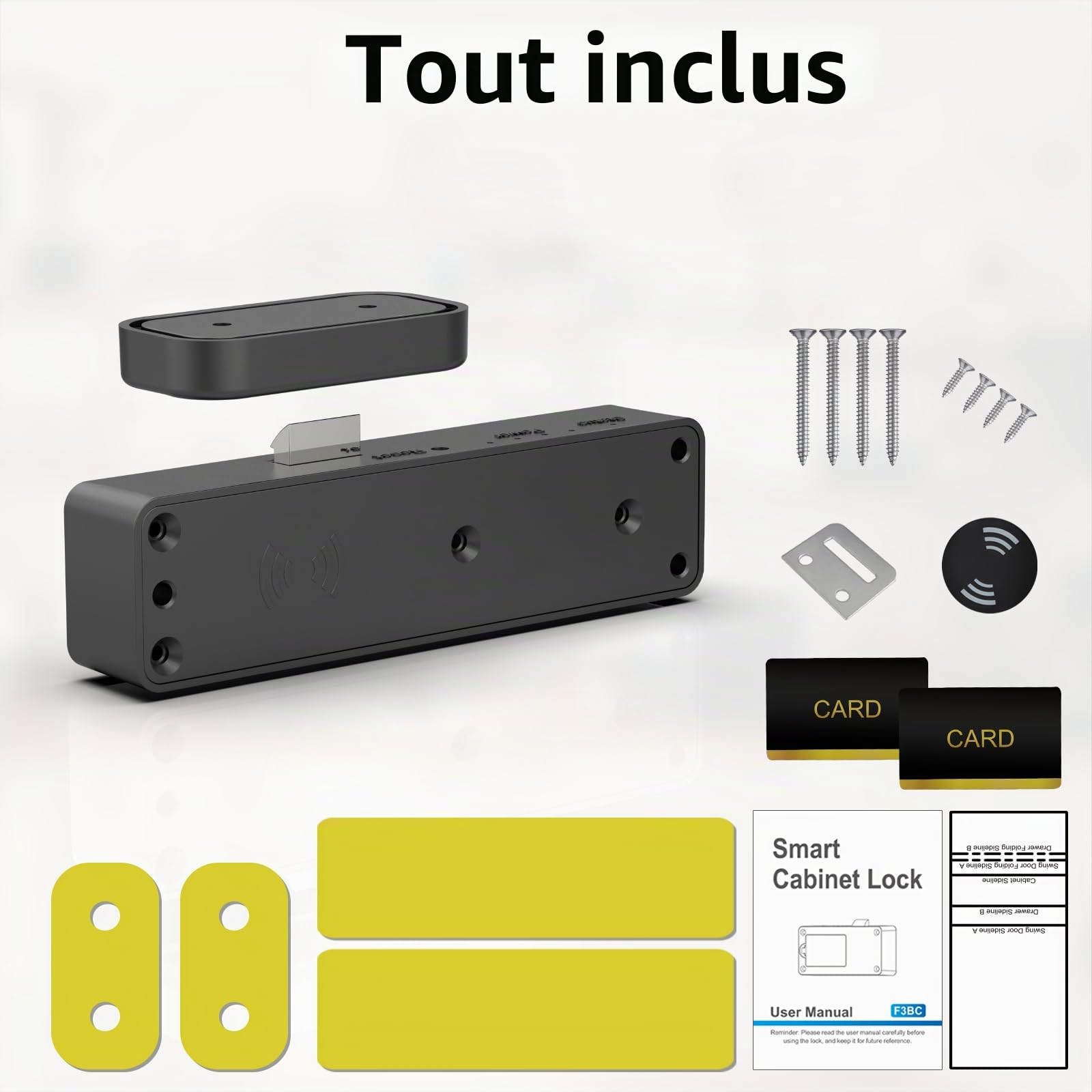Serrure d'armoire NFC RFID, fine, électronique, tiroir, serrure eLinkSmart sans clé, application Bluetooth, sécurité enfant cachée, pour le camouflage du liqueur, garde-manger