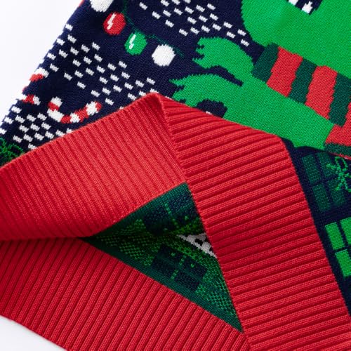 Image of Ugly Christmas Sweater Kids Girls Boys Reindeer Snowflake Knitted Xmas Holiday Pullover Sweater 2-9 Years Old