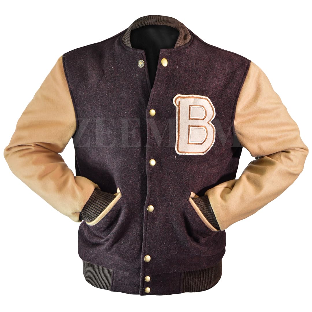 B Hotline Miami Jacket Brown Wool Character Varsity Jacket Men | Desertcart  Seychelles, image size:1080x1080