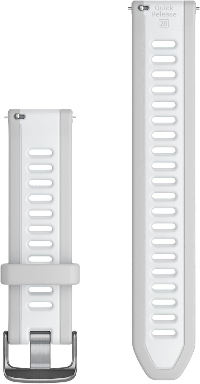 Garmin - Quick Release 20 mm Silicone Band Mist Grey/Whitestone 010-11251-AH