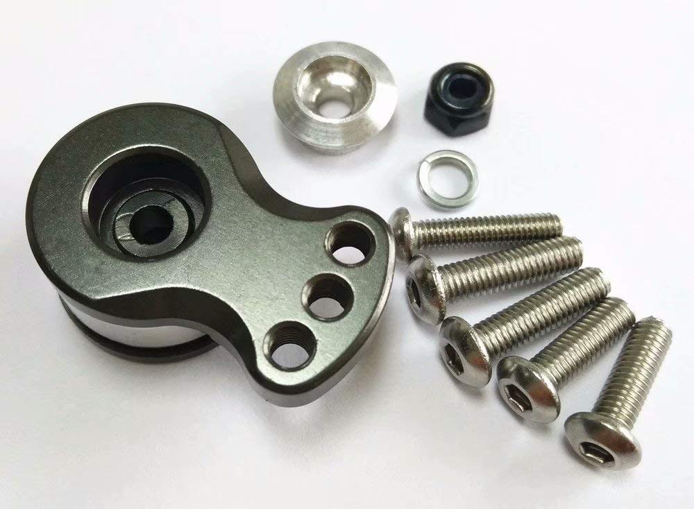 CrazyRacer ALUMINIUM SERVO SAVER 15MM FOR 25T SPLINE OUTPUT SHAFT AJUSTABLE HI-TORQUE - 1PC GunMetal Alloy FOR 25T SERVO