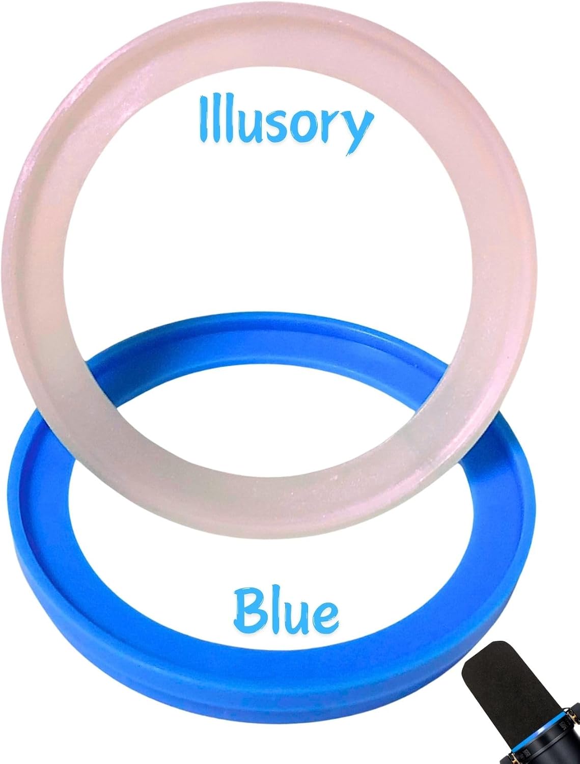 SM7b Pop Filter Retaining Ring for Shuer SM7B, SM7dB Microphone Foam Windscreen Accessories, Custom Identifier 2 Pack (Blue Illusory) thumbnail