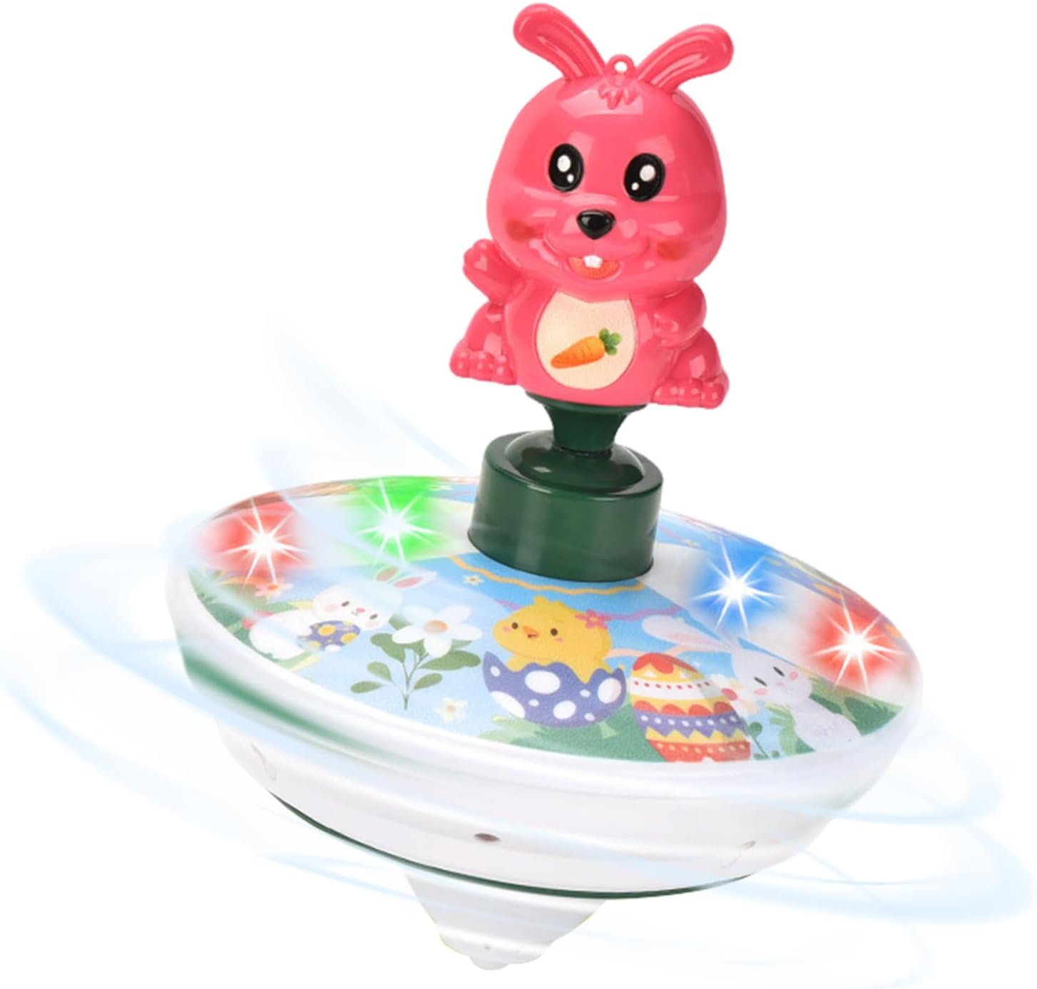 Musical Toys - Cute Funny Electric Educational Learning - Easter Bunny Interactive Spin Toy | for Children Family Home School Classroom Travel Birthday Holiday Party