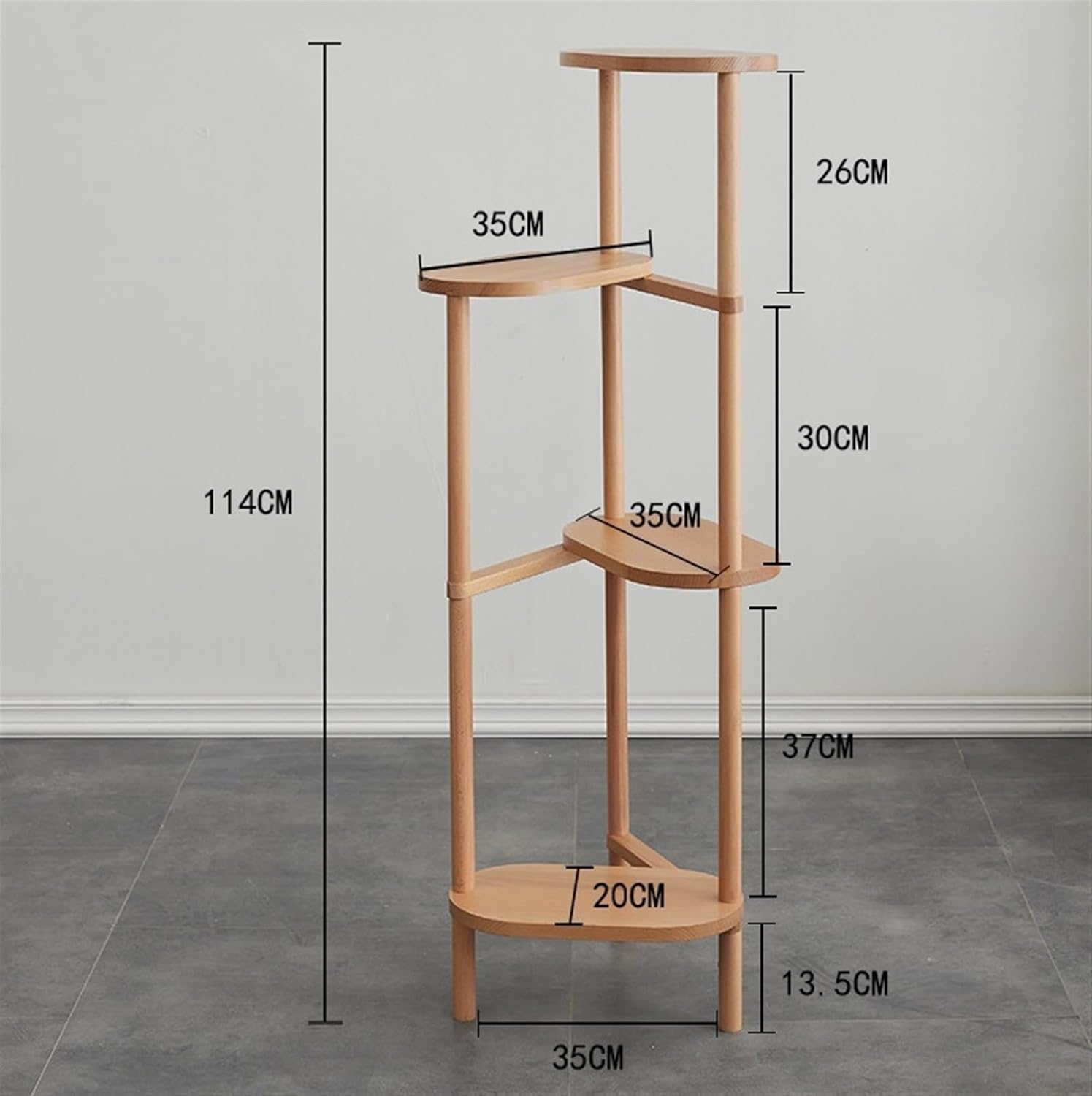 植物 棚 フラワースタンド 花台 ガーデニング 棚 4 層の木製植物