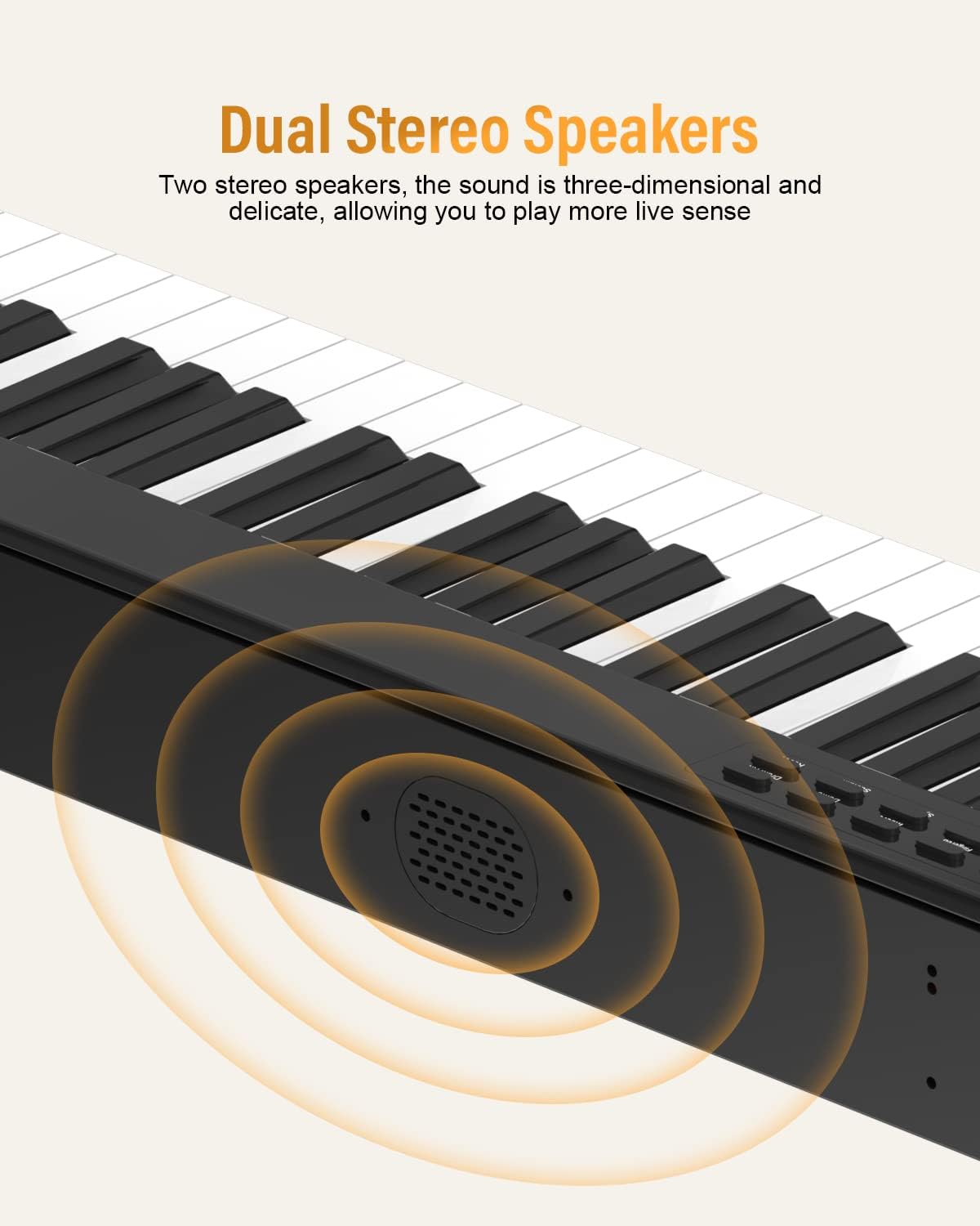 Diagram showing OYAYO DP88CX dual stereo speakers