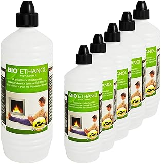 Farmlight 6 litres bio-ethanol > 95% - 96.6% premium for ethanol fireplaces, gel fireplaces, bamboo torches, residue, loose combustion from renewable raw materials.