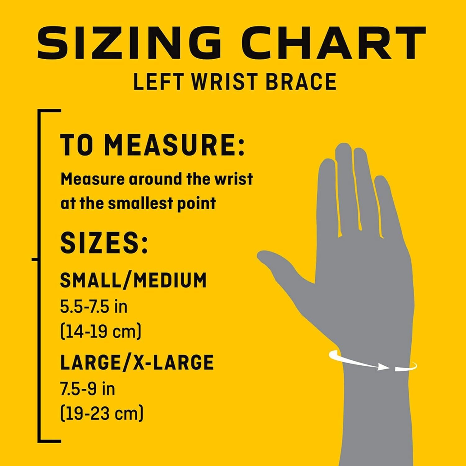 Futuro Deluxe Wrist Stabilizer, Left Hand, Small-Medium (5.5 to 7.5-Inch)