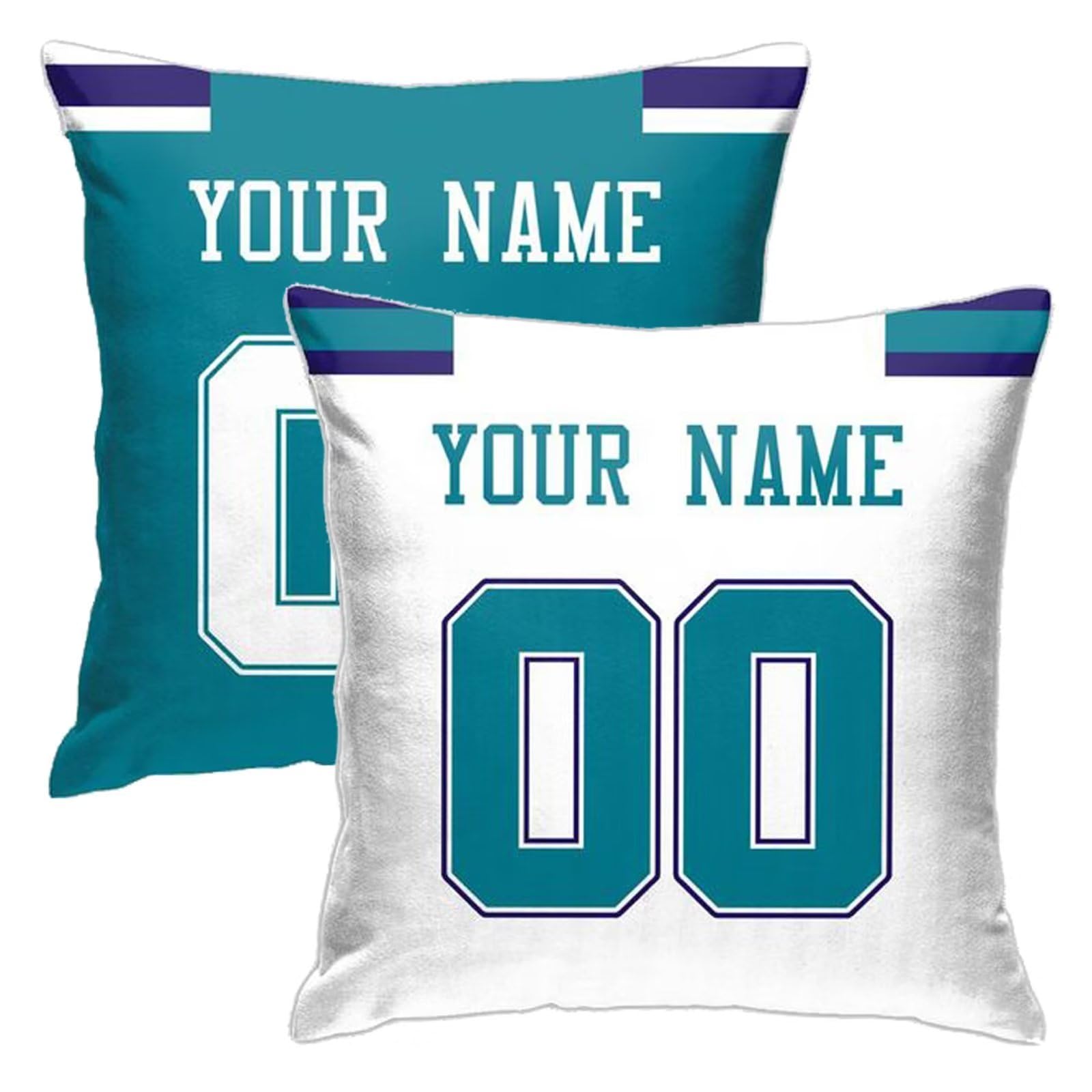 Slaccvd Custom City Throw Basketball Pillow Cases(2Packs) Personalized Design Any Name and Number 18