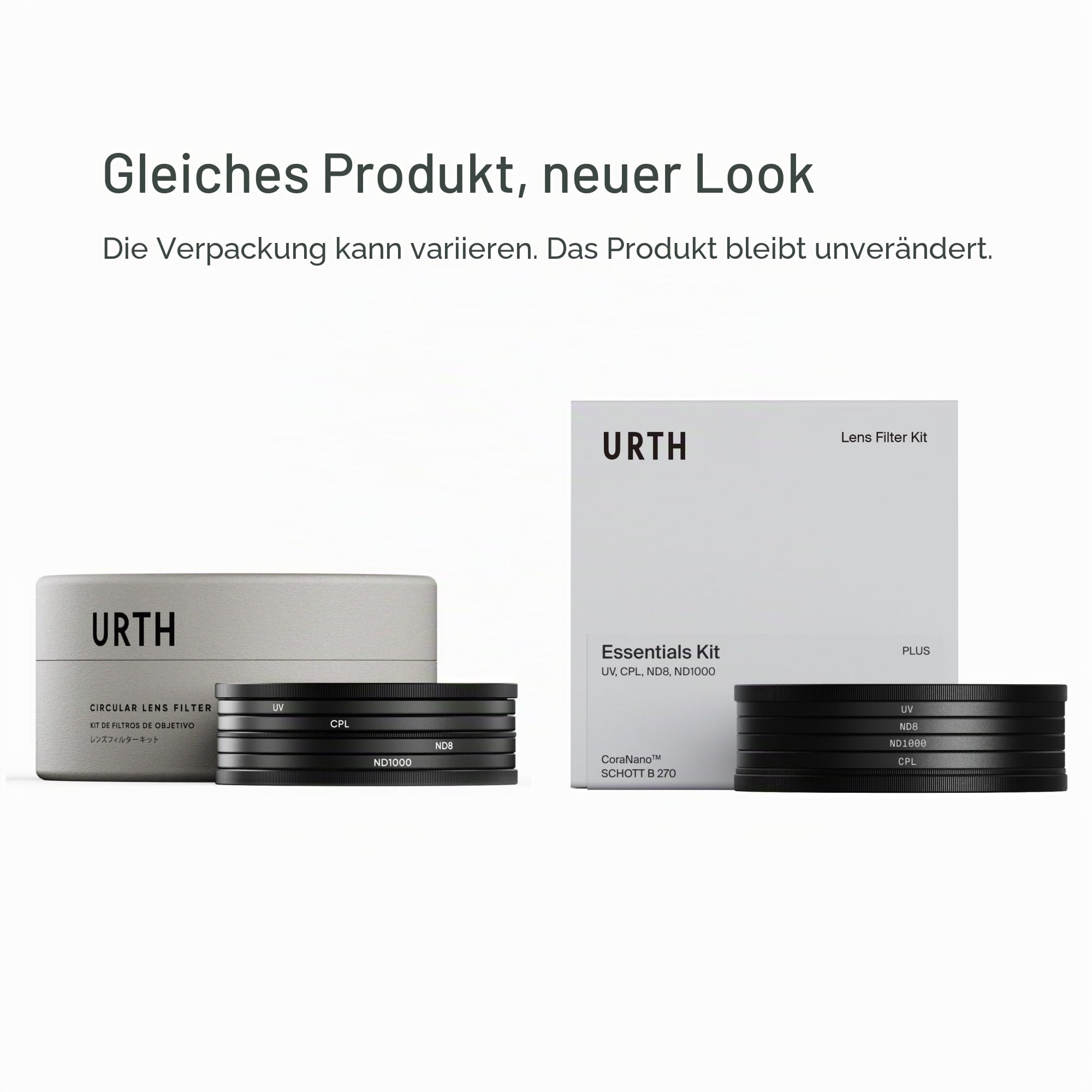 Urth 49 mm 4-in-1 UV, Zirkularer Polfilter (CPL), ND8, ND1000 Filter Kit (Plus) — Essentials Filterset, nanobeschichtetes optisches Glas, ultraflache Kamerafilter mit 2 Kappen Set